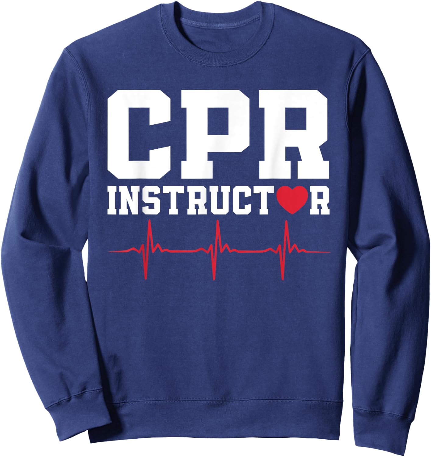 CPR Instructor Outfit AED First Aid Training Sweatshirt - Sweatshirt | Navy