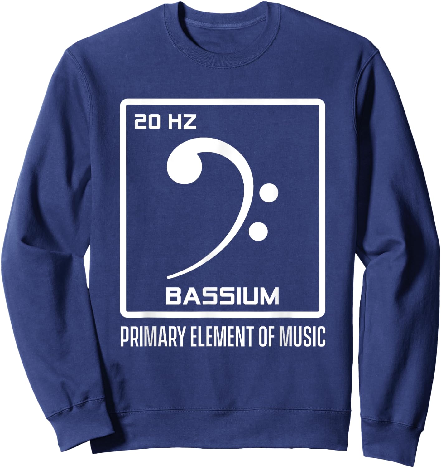 Bass Clef Bassist Guitarist Bass Guitar Player Musician Rock Sweatshirt - Sweatshirt | Navy