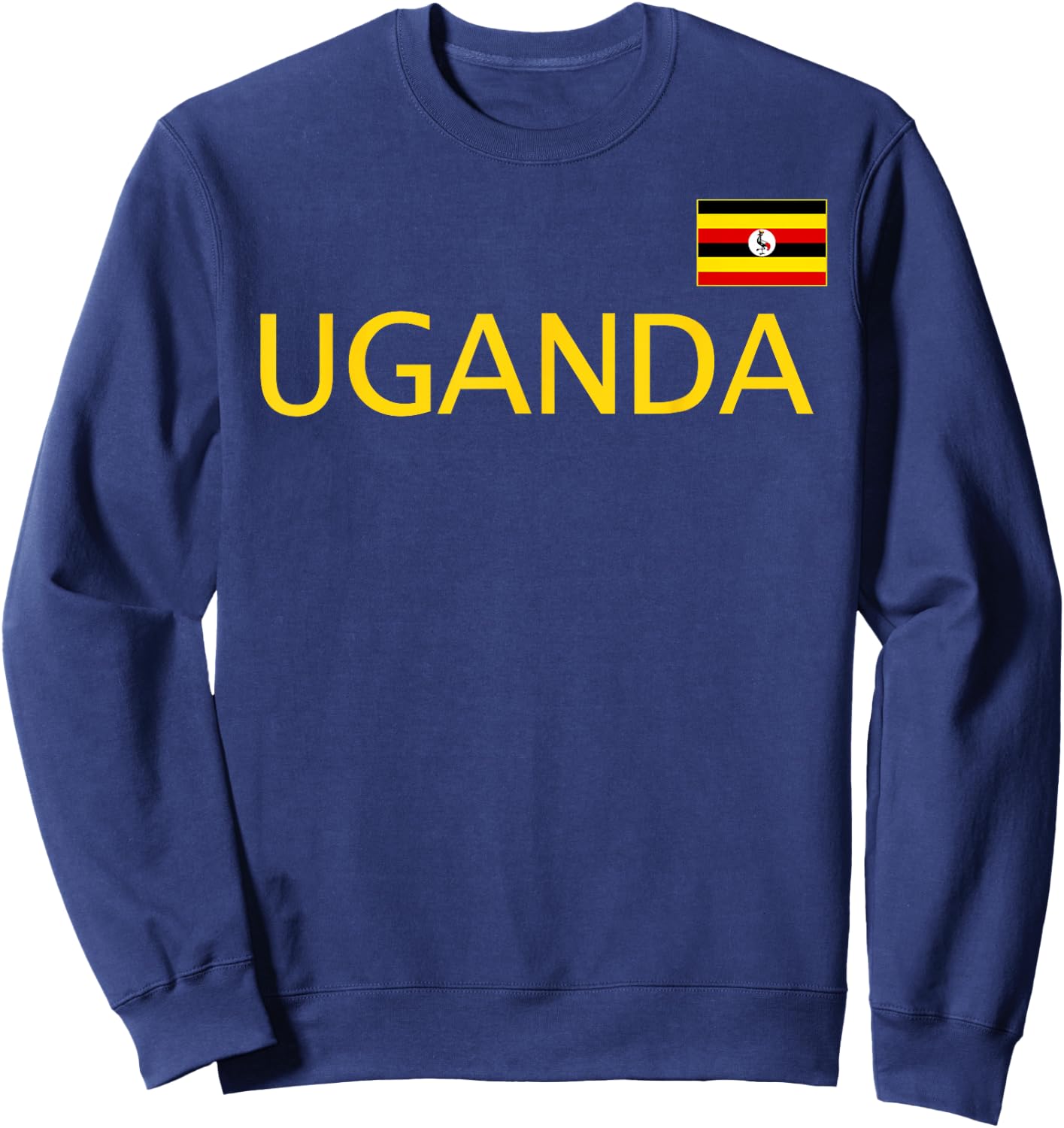 Uganda Flag Sports Football Soccer Athletic Jersey Style Sweatshirt - Sweatshirt | Navy