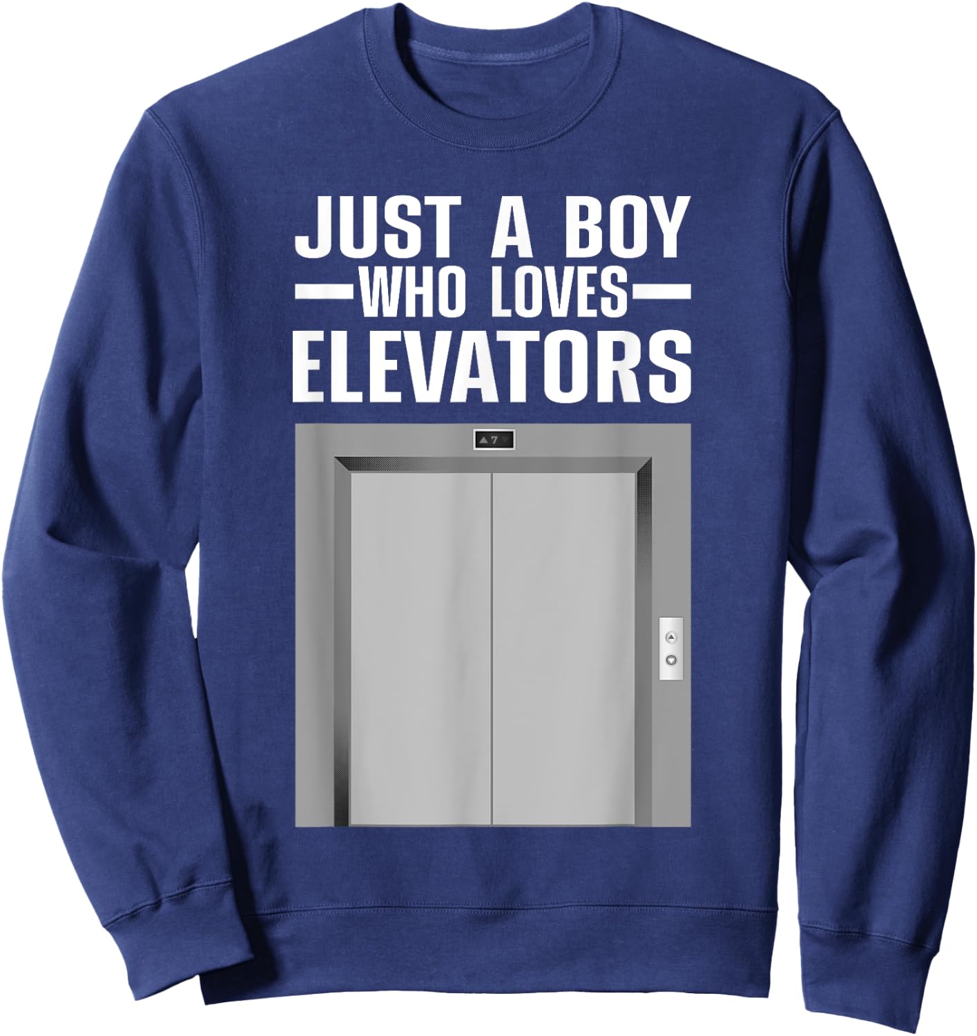 Cool Elevator Art Men Boys Kids Elevator Mechanic Inspector Sweatshirt - Sweatshirt | Navy