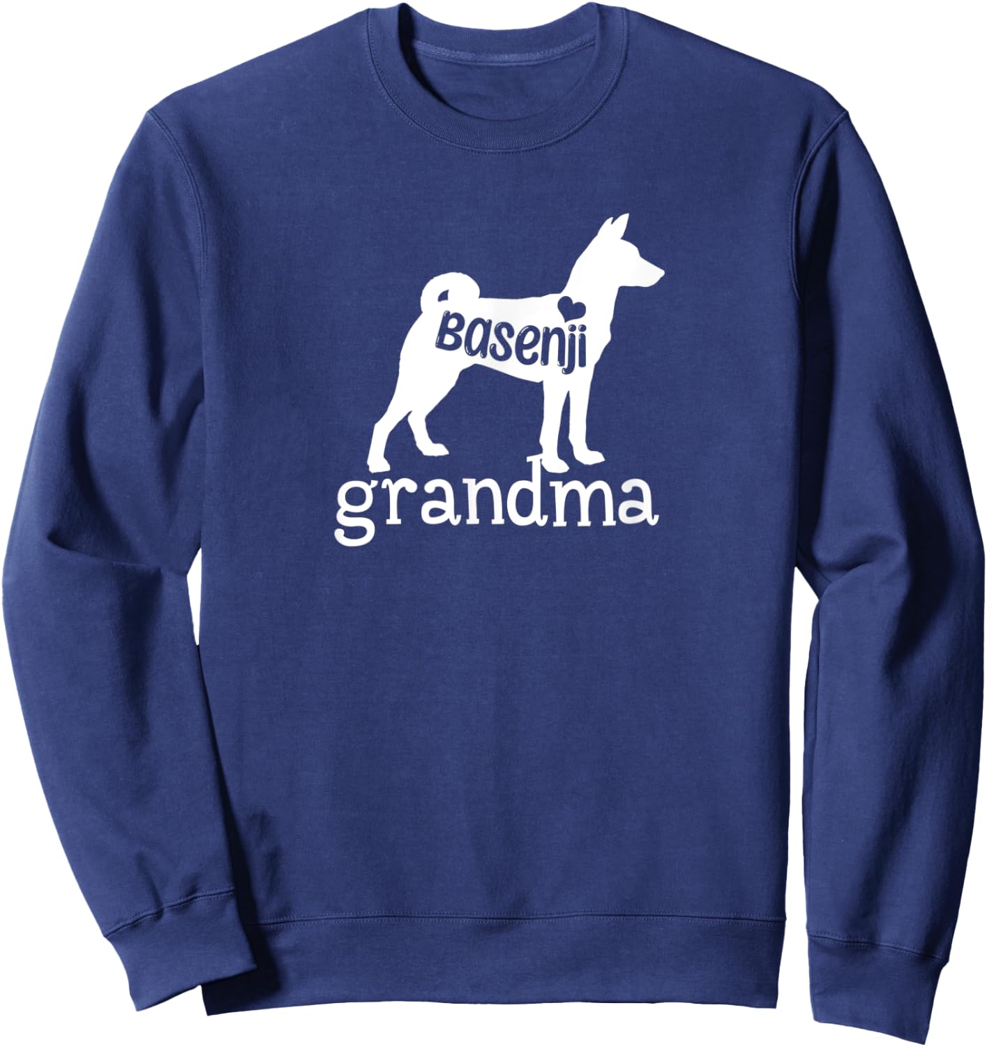 Basenji Dog Grandma Lover Gifts Cute Dog Mom Owner Sweatshirt - Sweatshirt | Navy