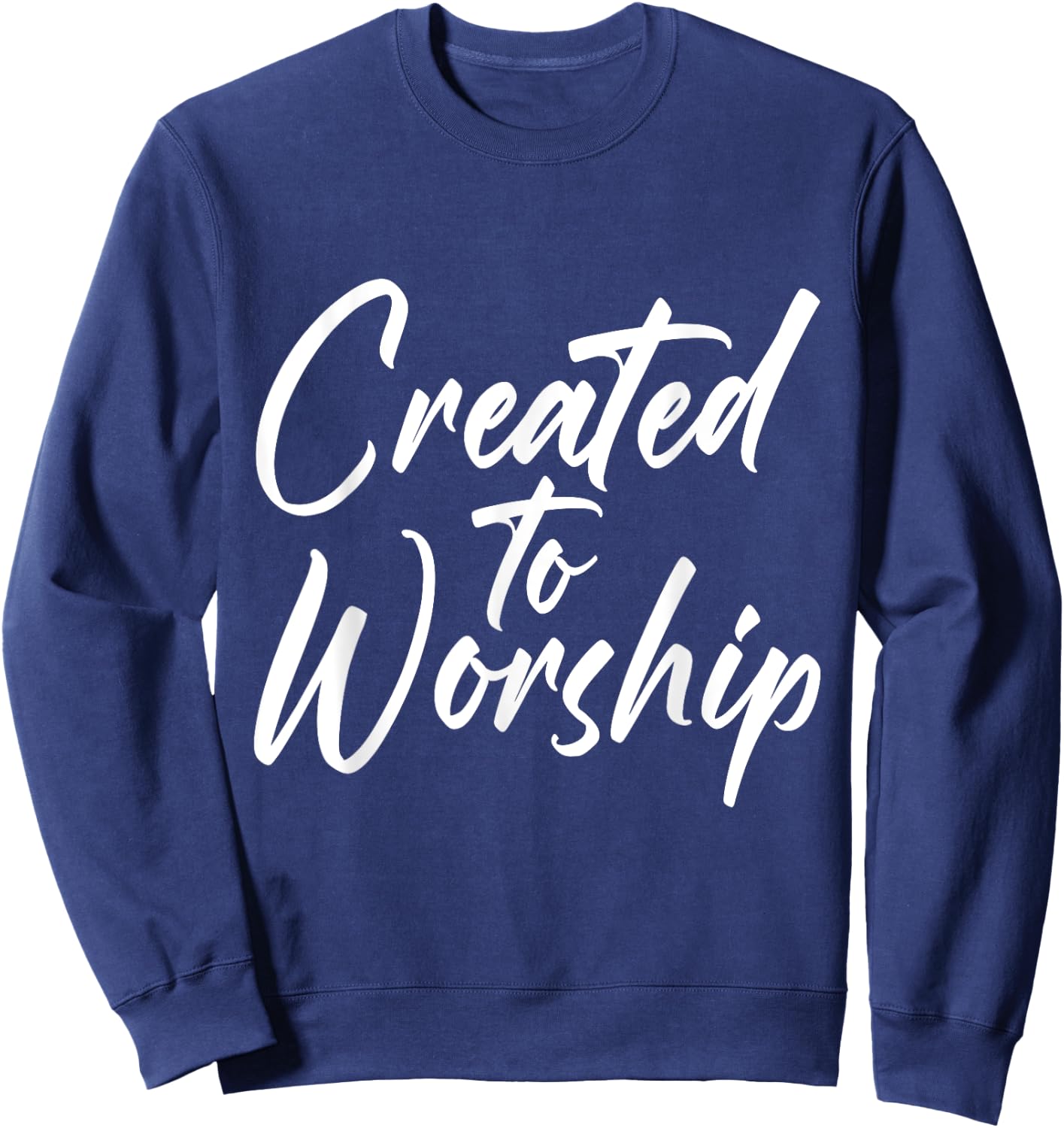 Created To Worship Shirt Worship Shirts kids religious Sweatshirt - Sweatshirt | Navy