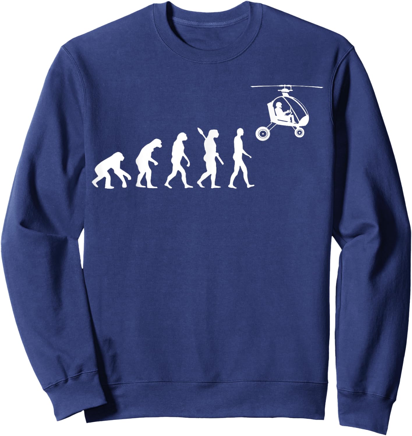 Gyrocopter Aviation Evolution Gyrocopter Pilot Autogyro Sweatshirt - Sweatshirt | Navy