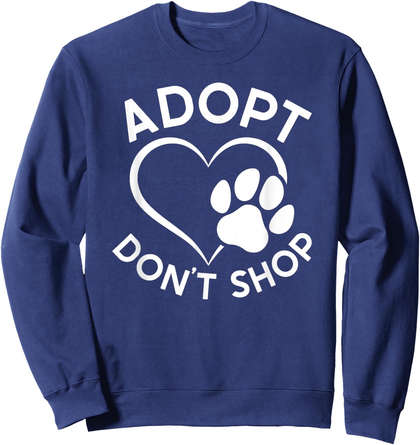 Ho-Bo Care Boxer Rescue - Adopt Don't Shop Sweatshirt - Sweatshirt | Navy