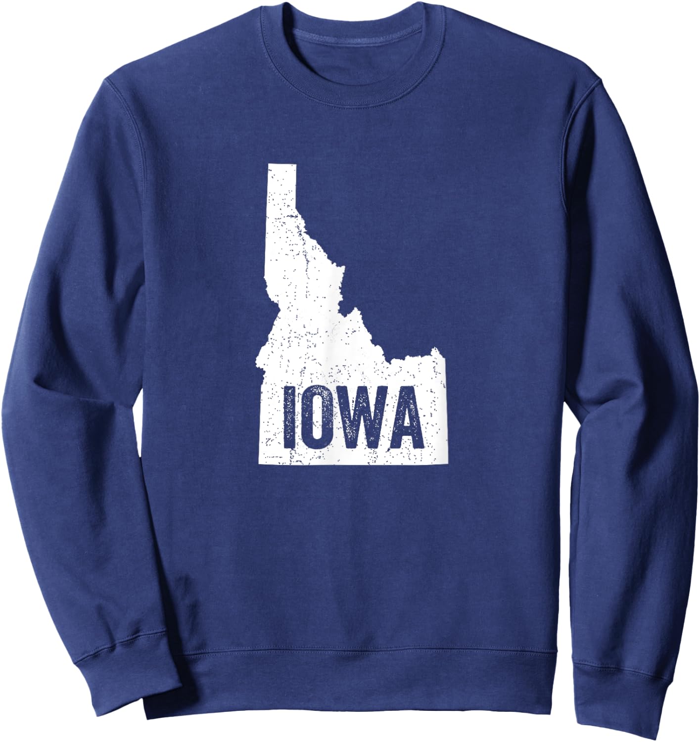 Idaho Iowa Funny Geography Mix up Sweatshirt - Sweatshirt | Navy