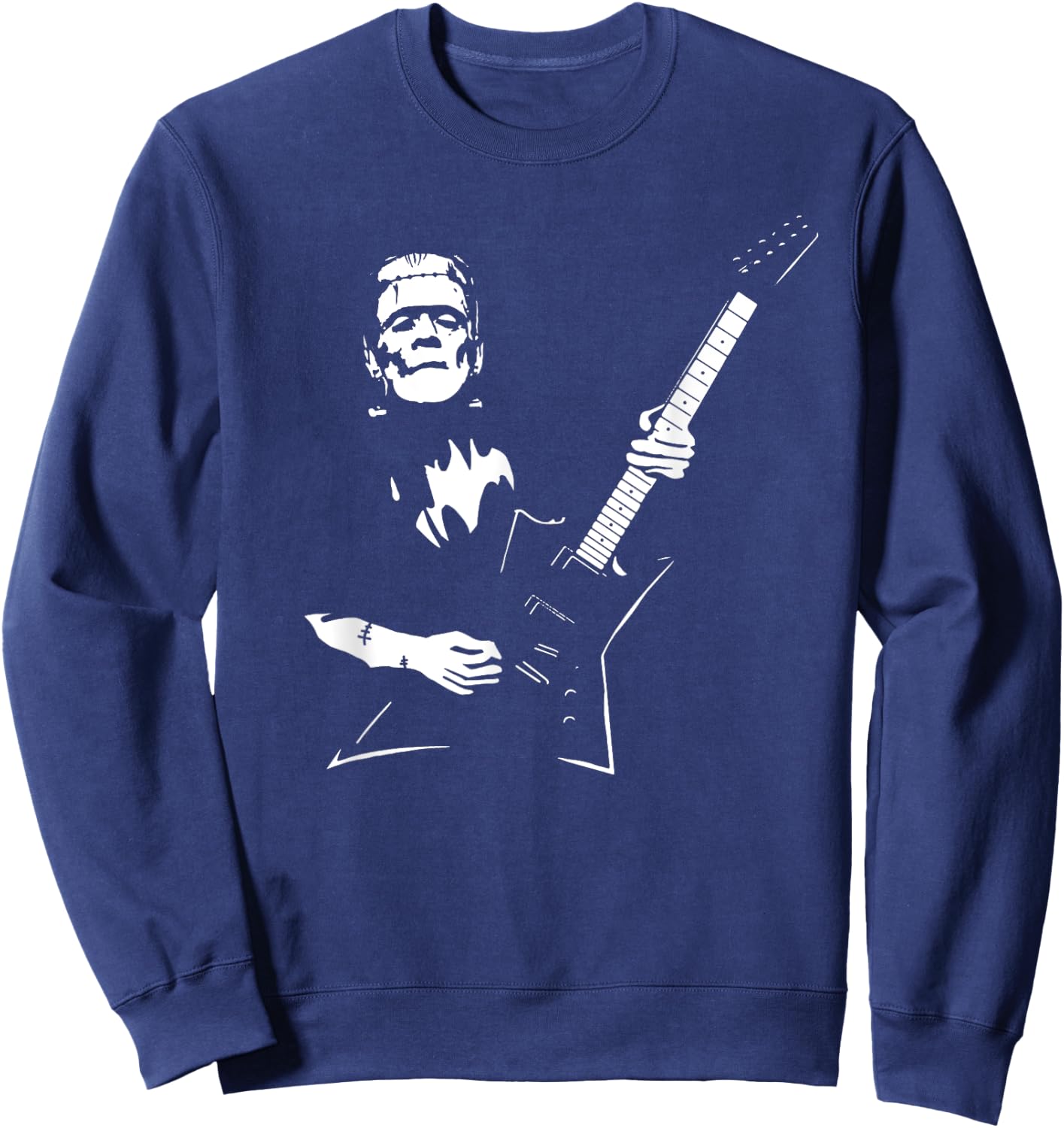 Frankenstein plays an electric guitar Sweatshirt - Sweatshirt | Navy
