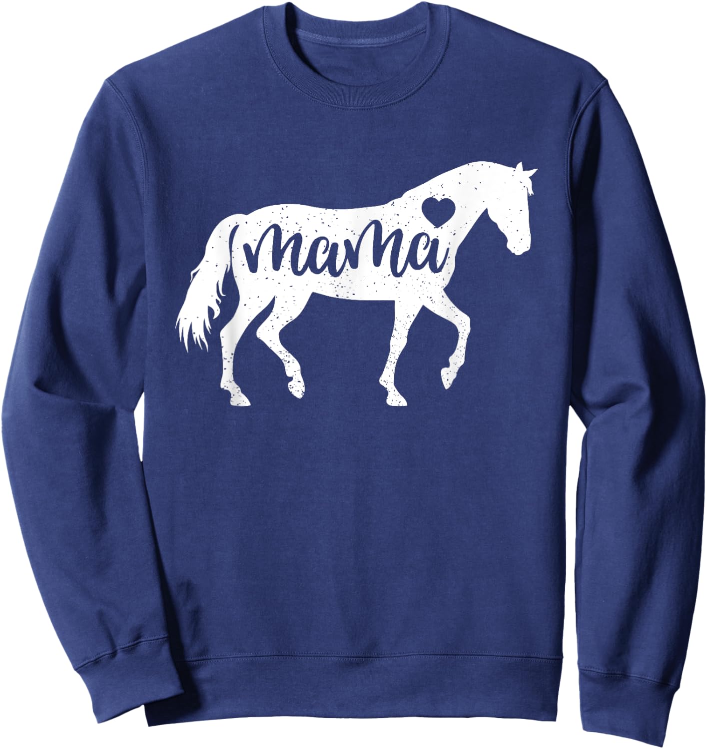 Horse Mama Mothers Day Shirt Mom Lover Gift Cute Women Sweatshirt - Sweatshirt | Navy