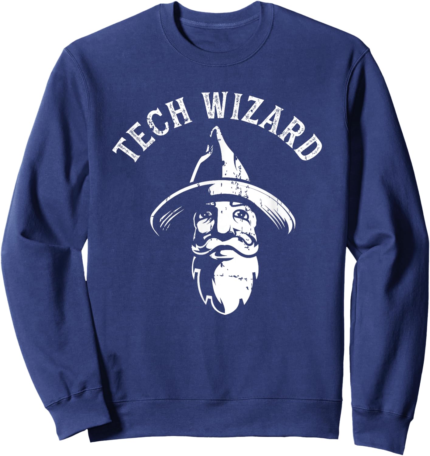 Tech Wizard Cool Technology I.T. Computer Whiz Techie Geek Sweatshirt - Sweatshirt | Navy