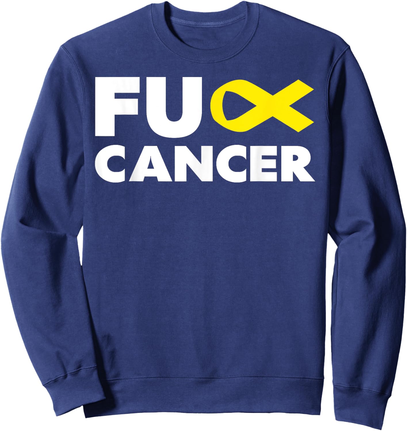 Fuck-Cancer - Fuck-Bone Cancer Awareness Sweatshirt - Sweatshirt | Navy