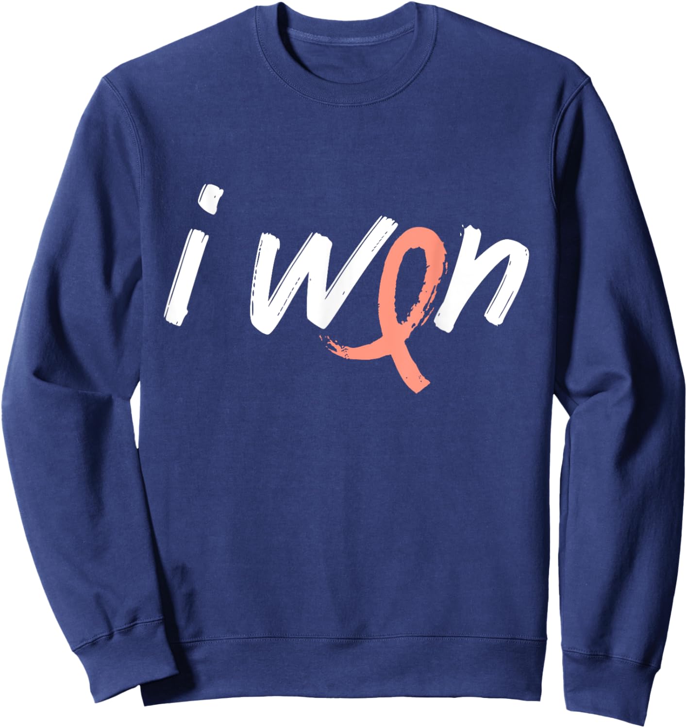Endometrial Cancer Awareness - I Won Survivor Fighter Sweatshirt - Sweatshirt | Navy