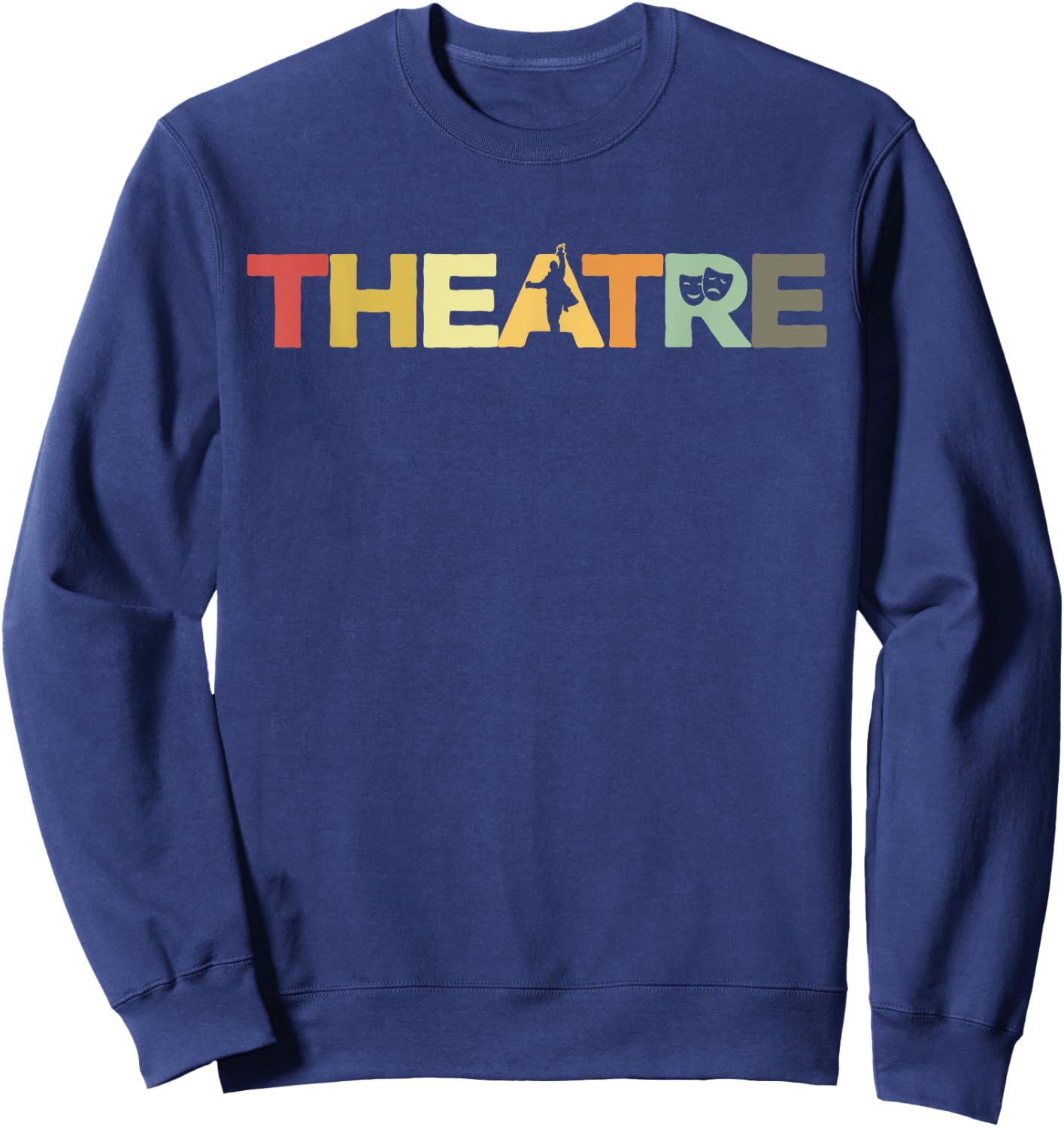 Retro Theatre Actor Rehearsal - Vintage Drama Theater Sweatshirt - Sweatshirt | Navy