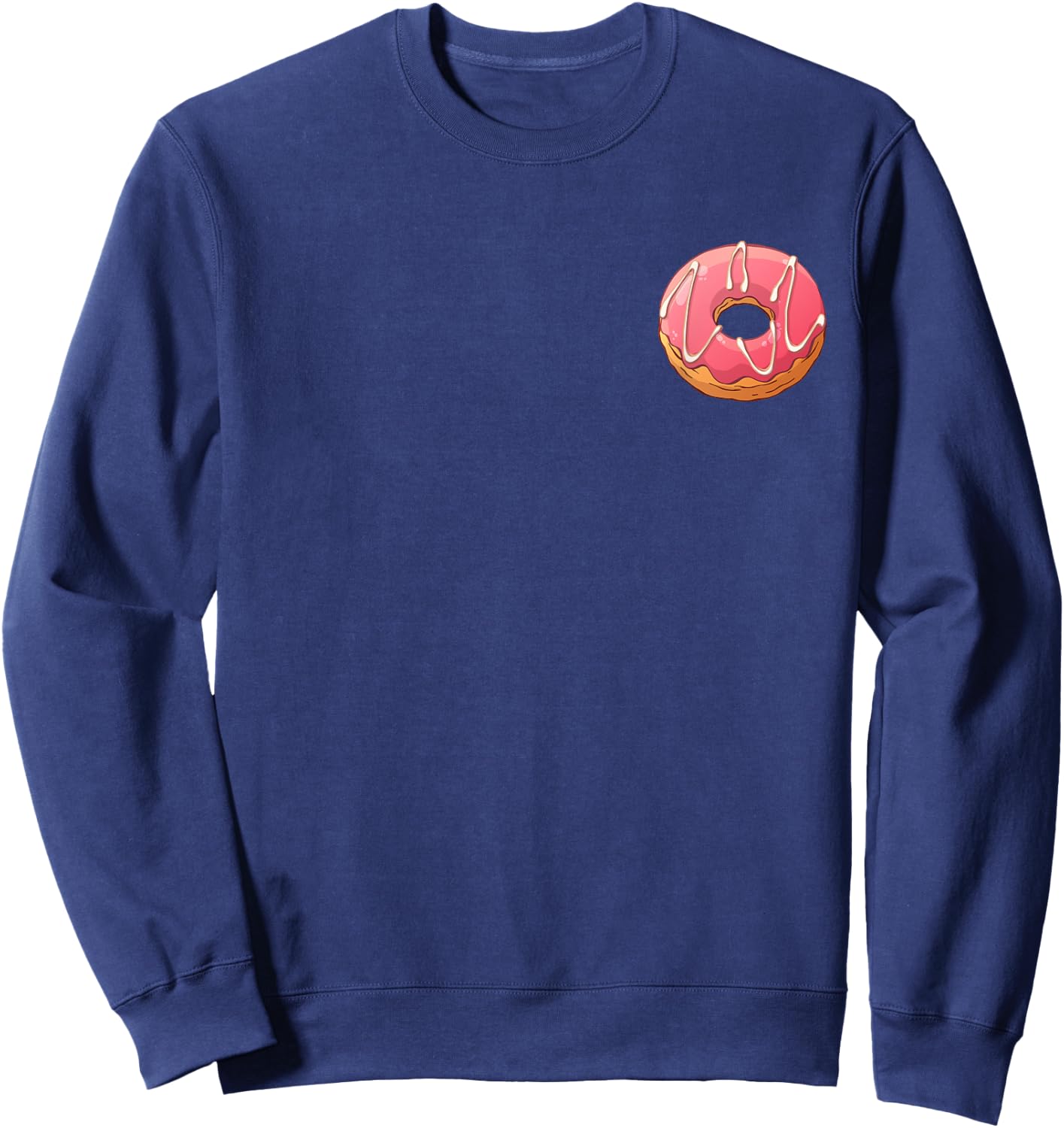 Donut Pocket Shirt Pink Sprinkle Doughnut Lovers Sweet Sweatshirt - Sweatshirt | Navy