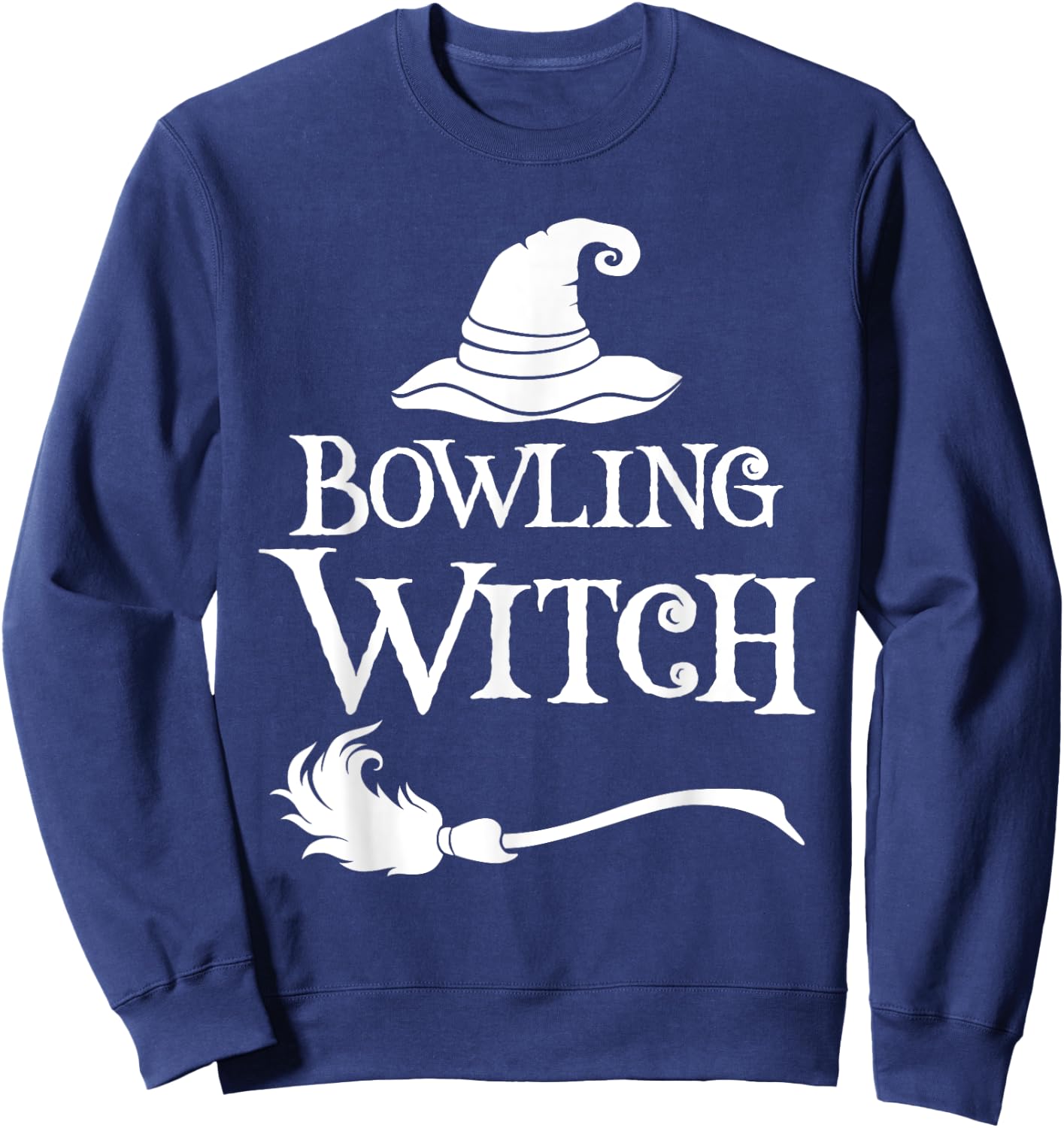 Bowling Witch Halloween Costume Shirt Sweatshirt - Sweatshirt | Navy