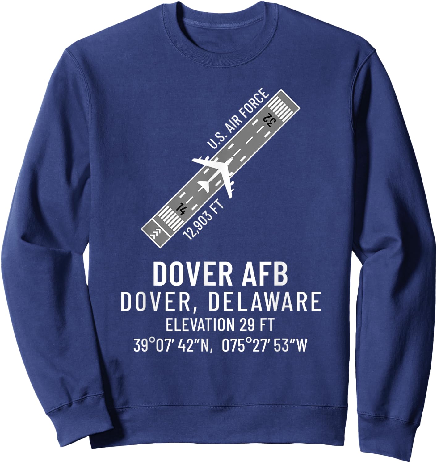 Dover AFB - Air Force Base Sweatshirt - Sweatshirt | Navy