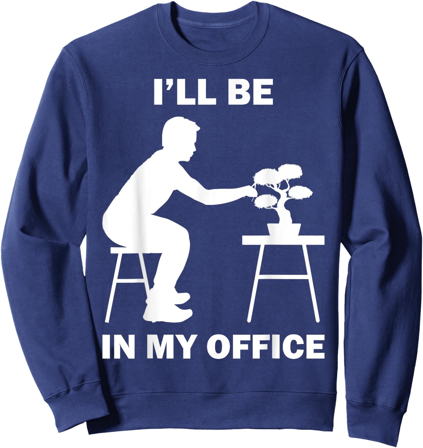 Funny Bonsai Tree Design Women Japanese Gardening Sweatshirt - Sweatshirt | Navy