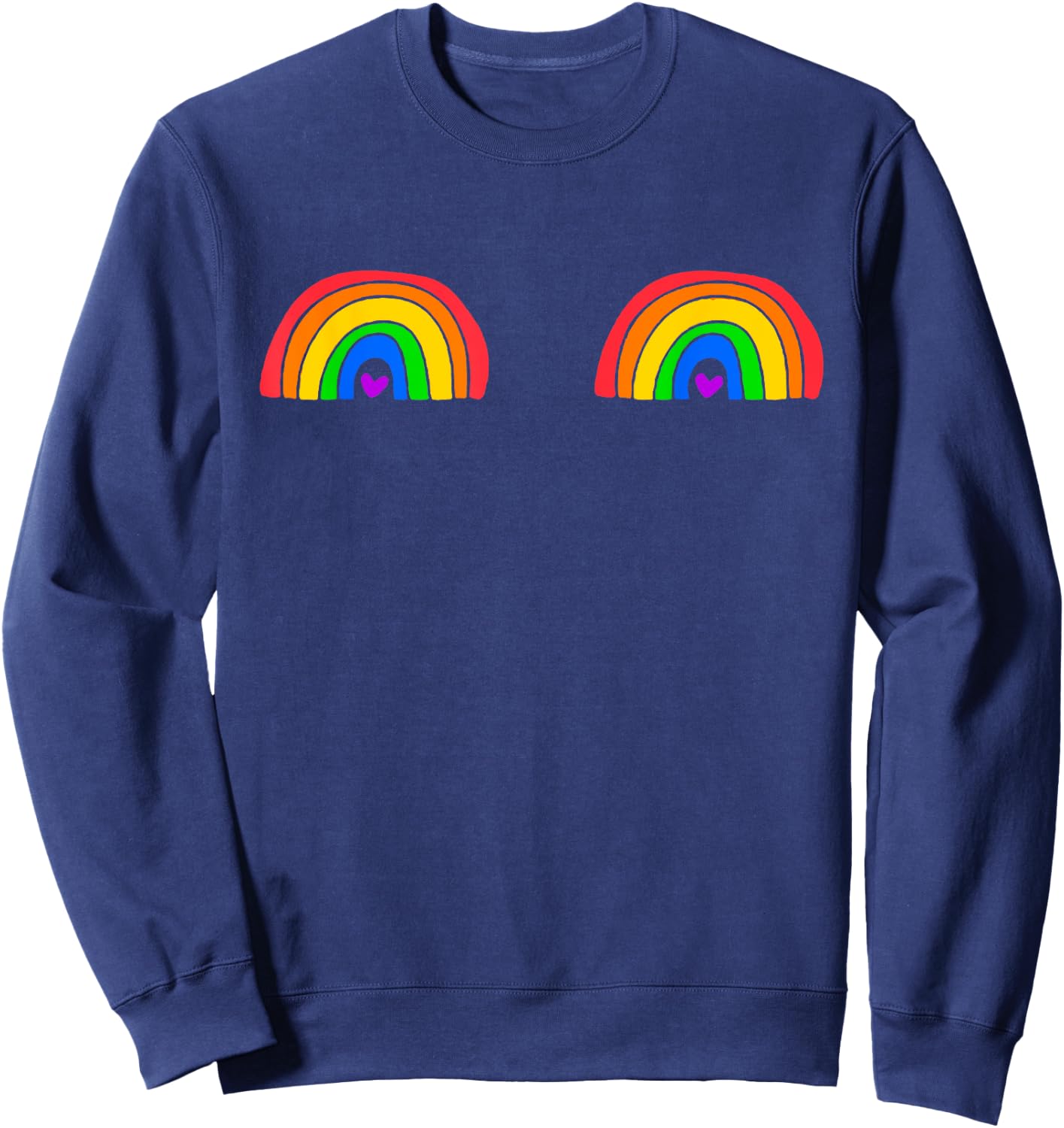 Rainbow Boobs Pride Sweatshirt - Sweatshirt | Navy