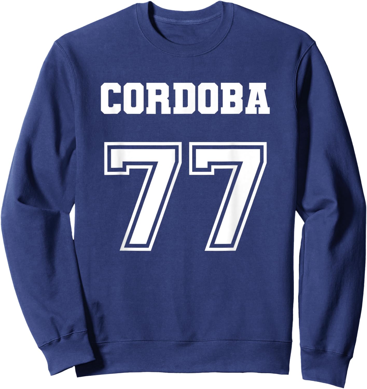 Jersey Style 1977 77 Cordoba Classic Muscle Car Lowrider Sweatshirt - Sweatshirt | Navy