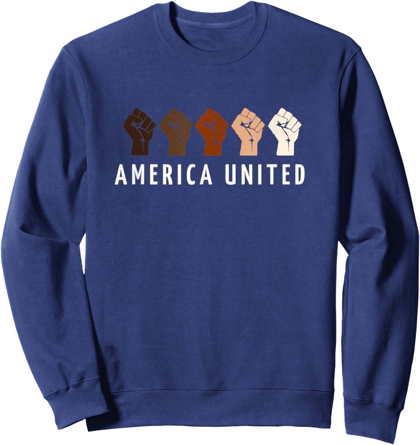Multi Color Fist America United Sweatshirt - Sweatshirt | Navy