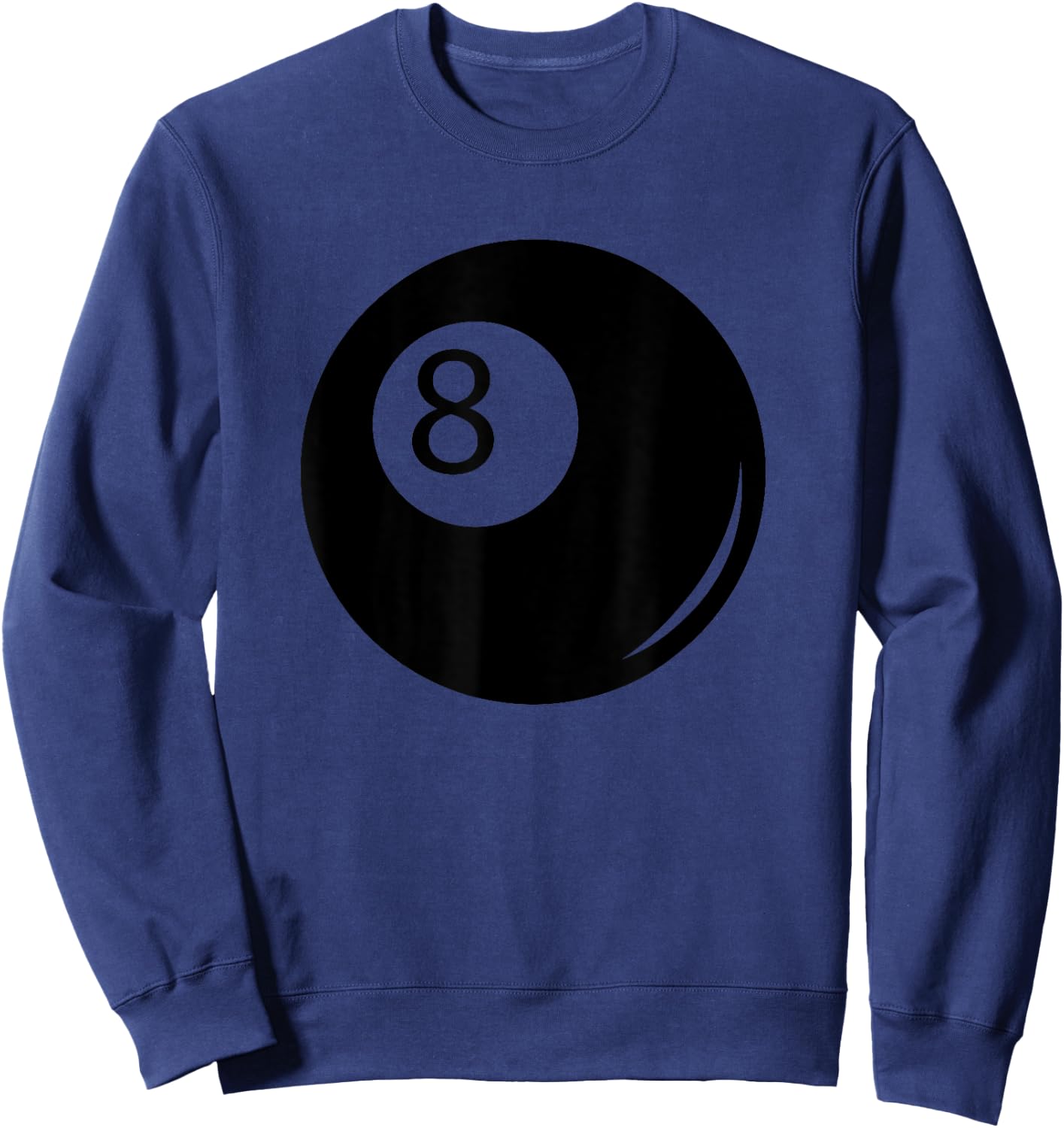 Silhouette Pocket Billiards Pool 8 Ball Cue Stick Player Fan Sweatshirt - Sweatshirt | Navy