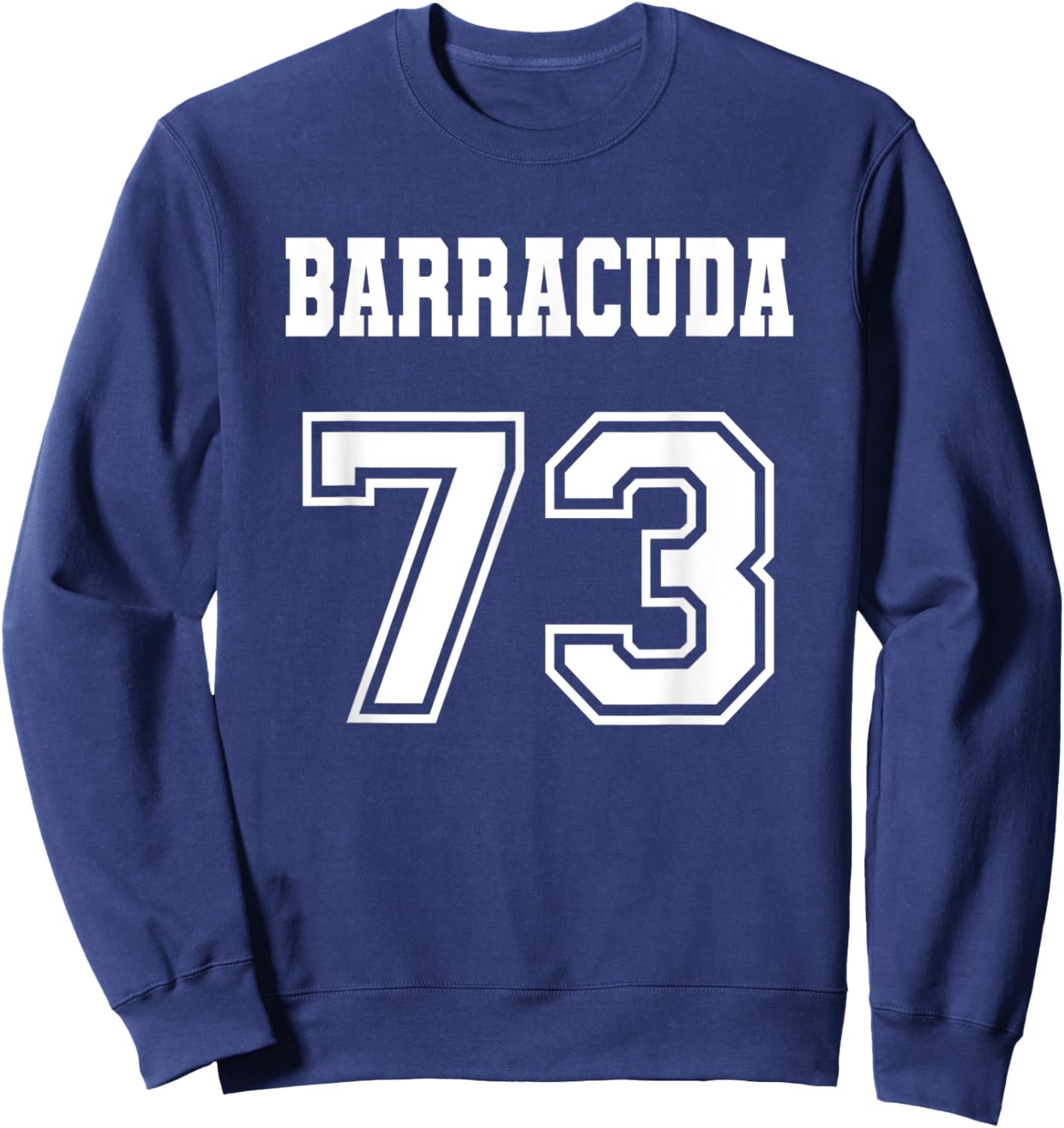 Jersey Style Barracuda 73 1973 Old School Muscle Car Fishing Sweatshirt - Sweatshirt | Navy