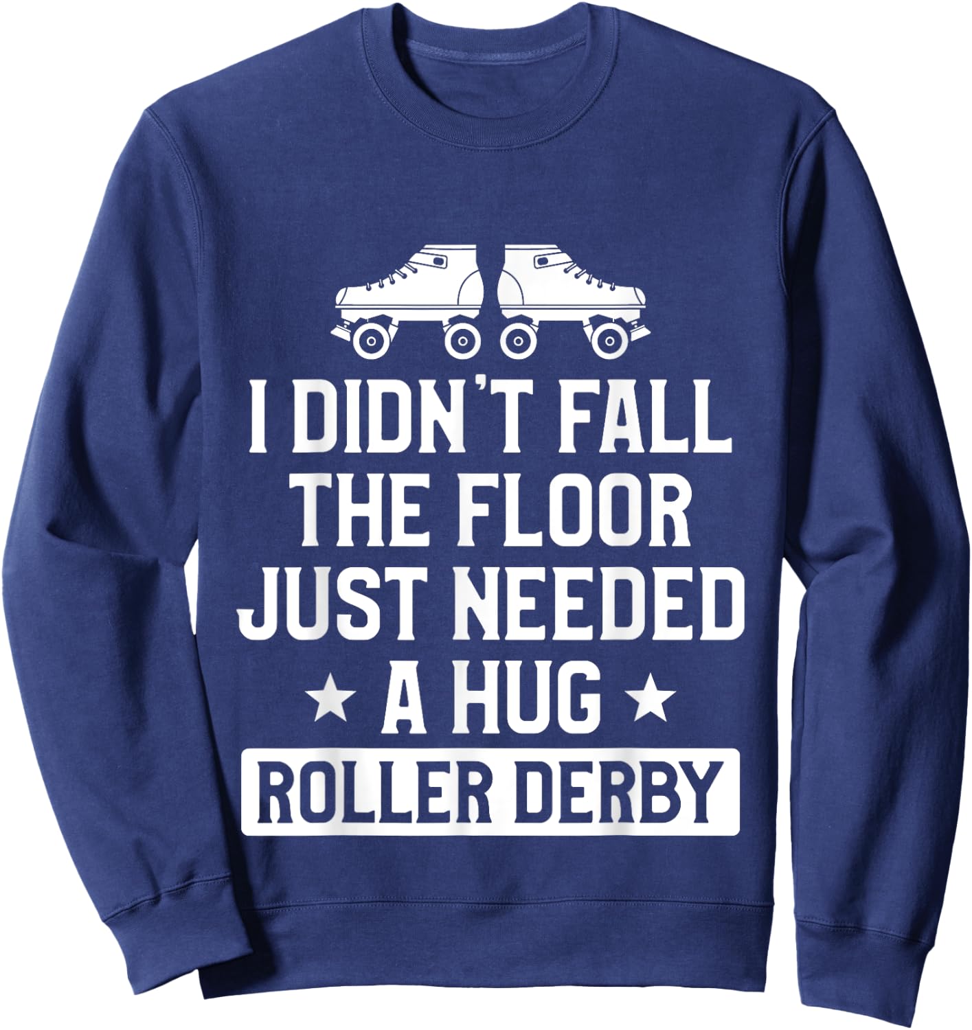 Roller Derby Player Fall on Floor Skating Team Sweatshirt - Sweatshirt | Navy