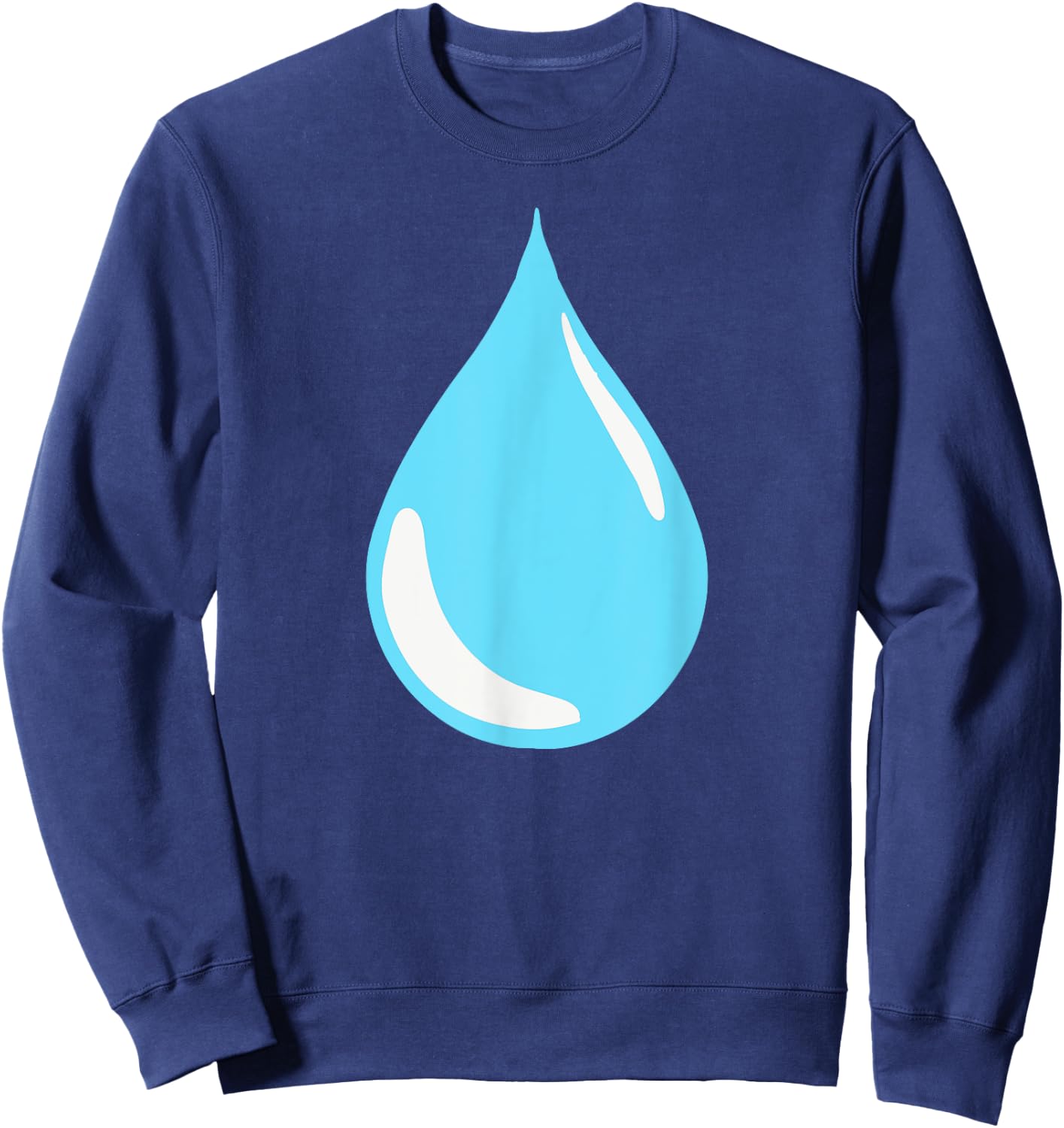 Vintage Water Is Life Minimalist Water Droplet Rain Graphic Sweatshirt - Sweatshirt | Navy