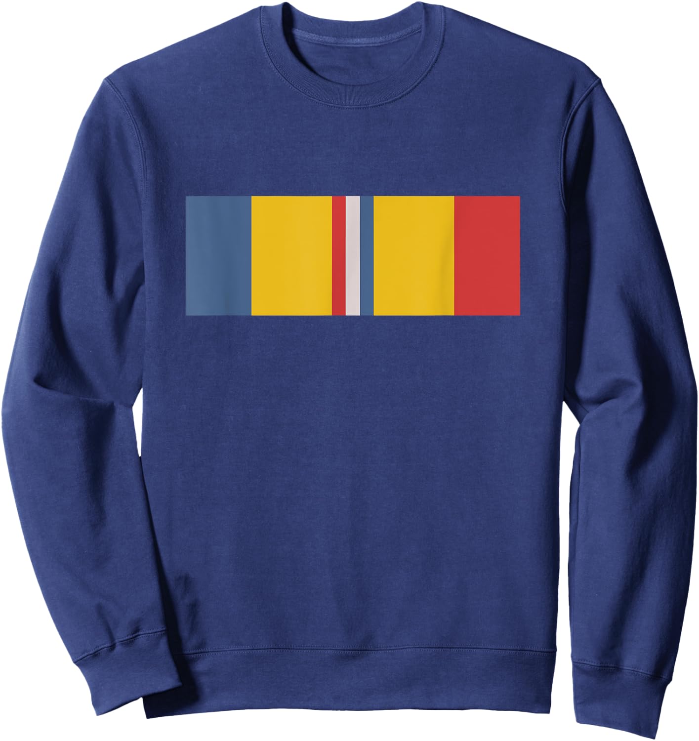 Vintage Combat Action Ribbon - Veteran Sweatshirt - Sweatshirt | Navy