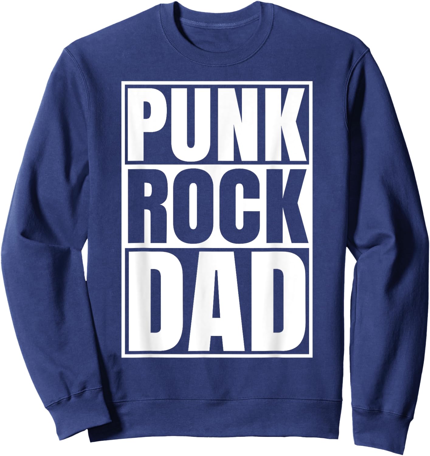 Punk Rock Dad Tattoos Punker Rocker Ska Band Father Guitar Sweatshirt - Sweatshirt | Navy