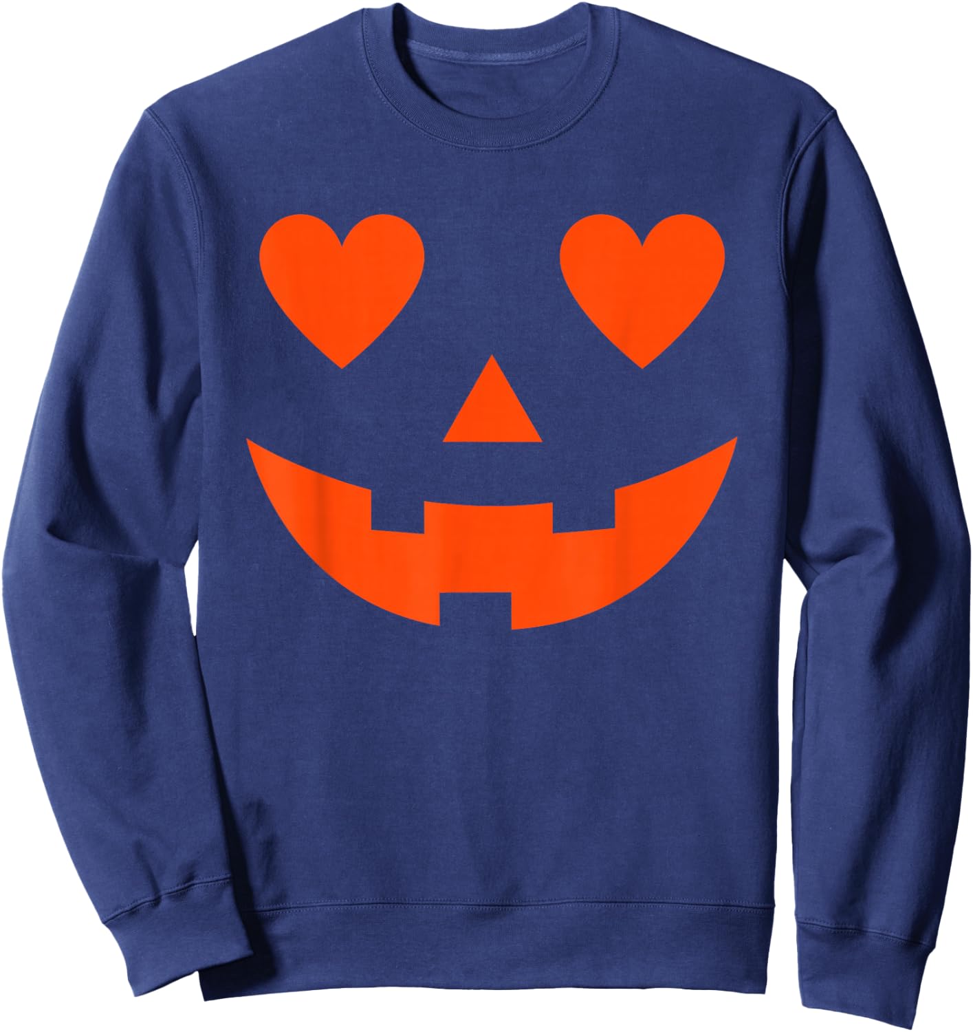 Jack O Lantern Face Girls Women Pumpkin Halloween Costume Sweatshirt - Sweatshirt | Navy