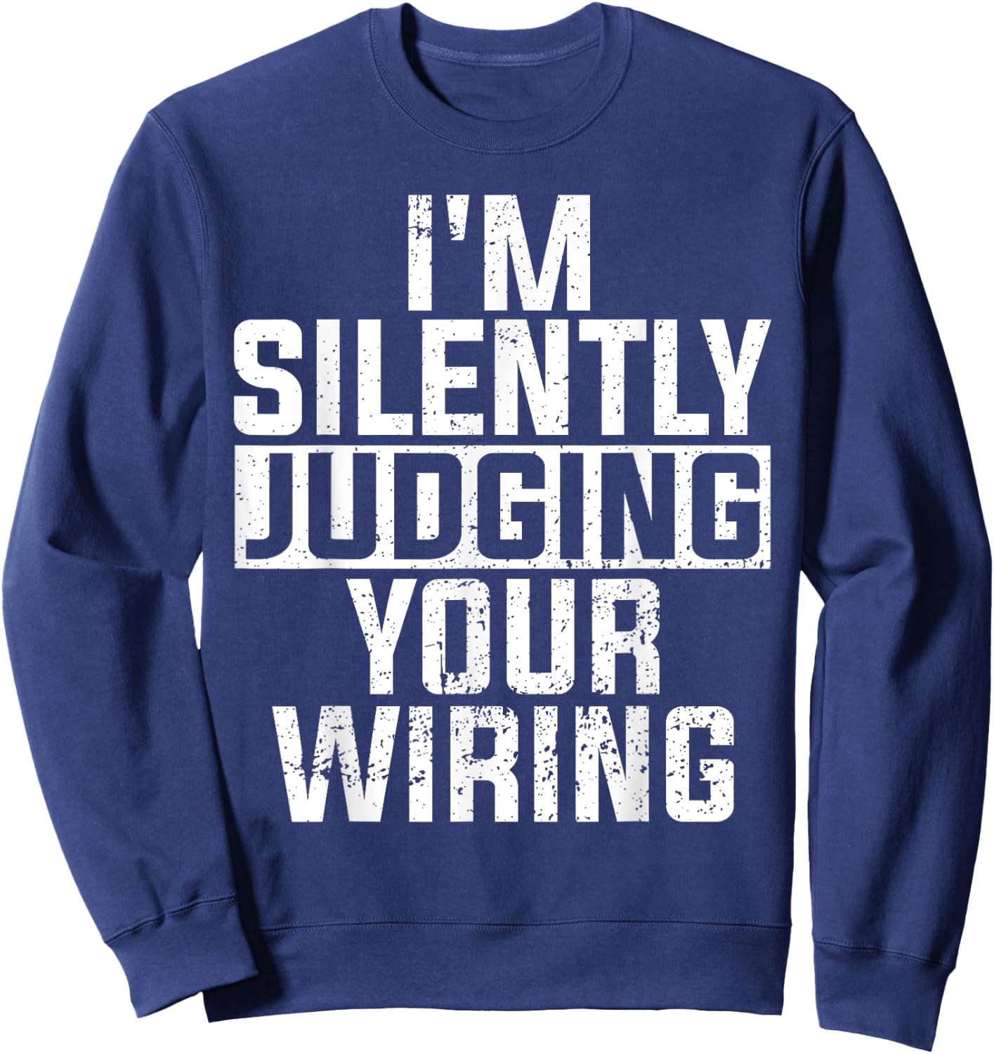 Funny Electrician Art Women Professional Electrician Sweatshirt - Sweatshirt | Navy