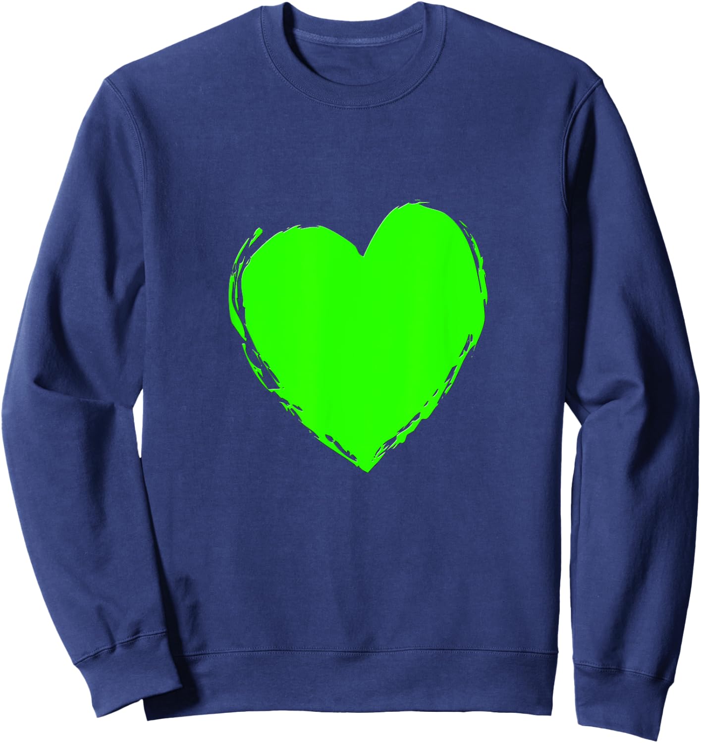 Big Green Heart Celebration Design for St Patricks Day Sweatshirt - Sweatshirt | Navy