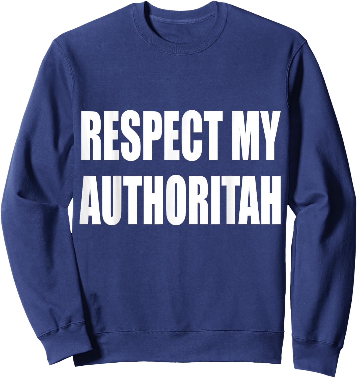 RESPECT MY AUTHORITAH Groomparty Stagparty Groom cartoon men Sweatshirt - Sweatshirt | Navy
