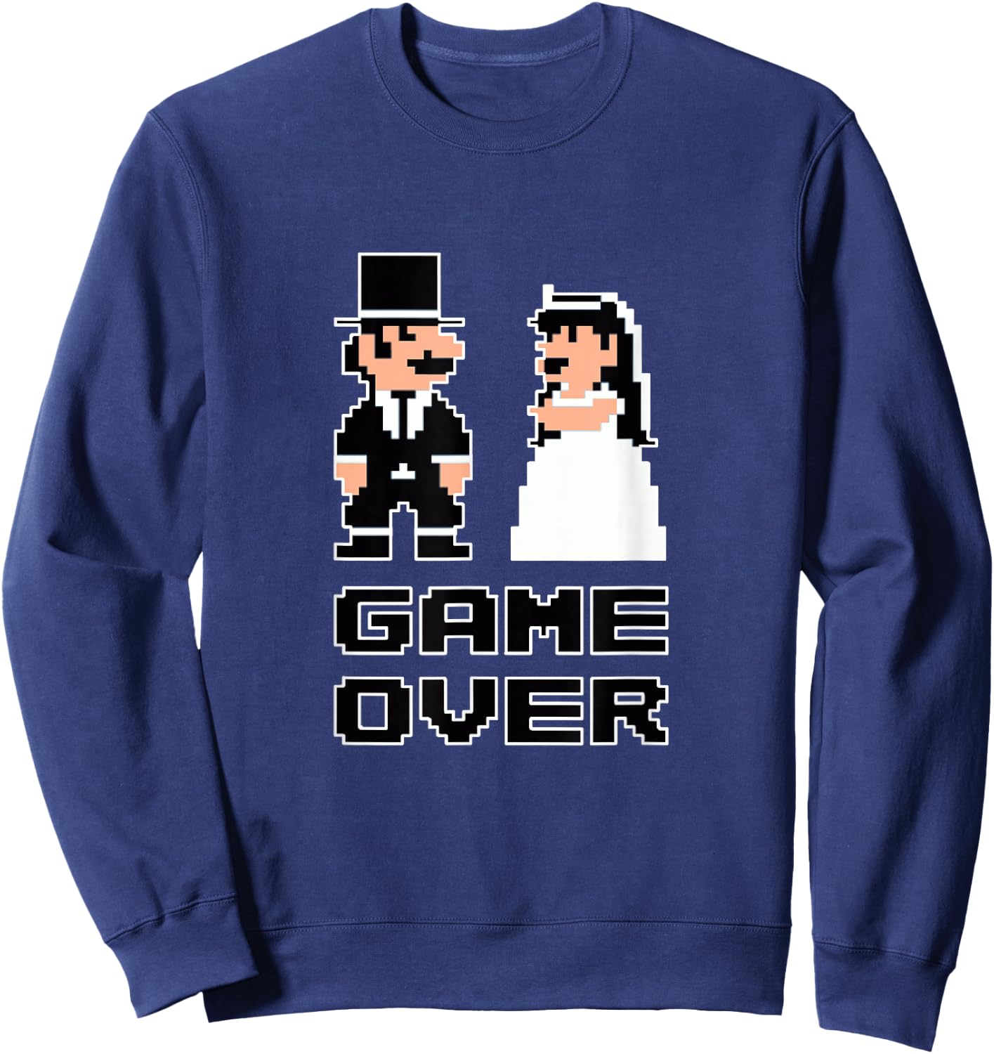 Game Over Bachelor Party Wedding Groomsman Humor Groom Men Sweatshirt - Sweatshirt | Navy