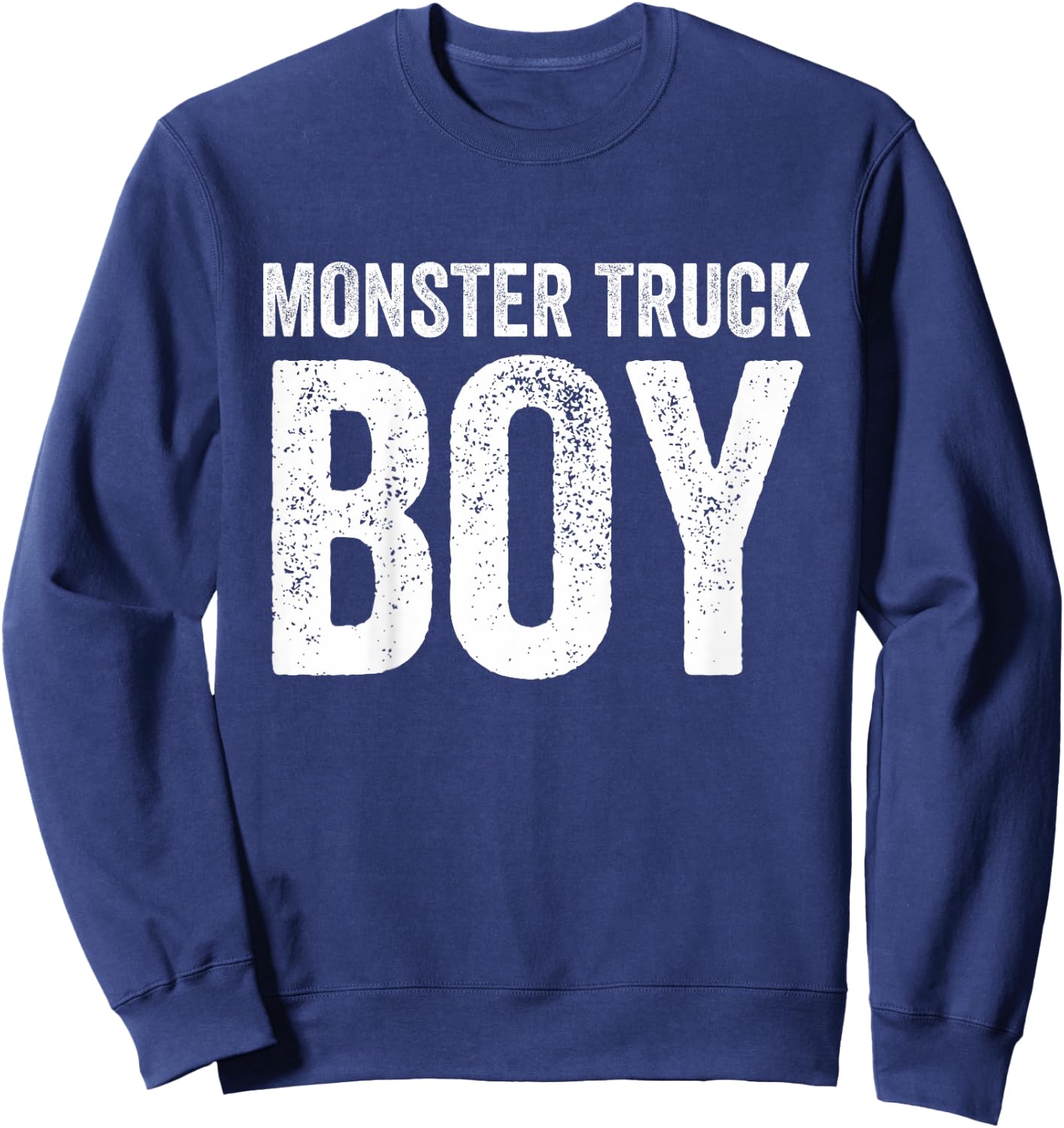 Kids Monster Truck Boy Retro Vintage Child Toddler Monster Truck Sweatshirt - Sweatshirt | Navy