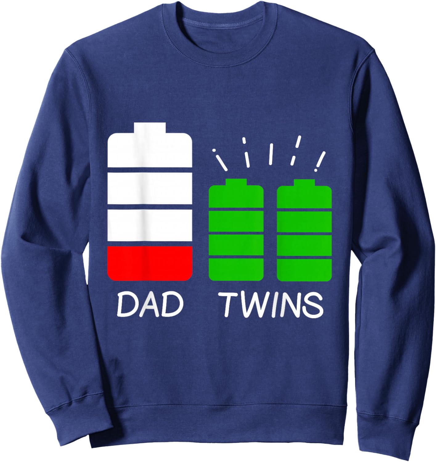 Funny Dad From Twins Father Sweatshirt - Sweatshirt | Navy
