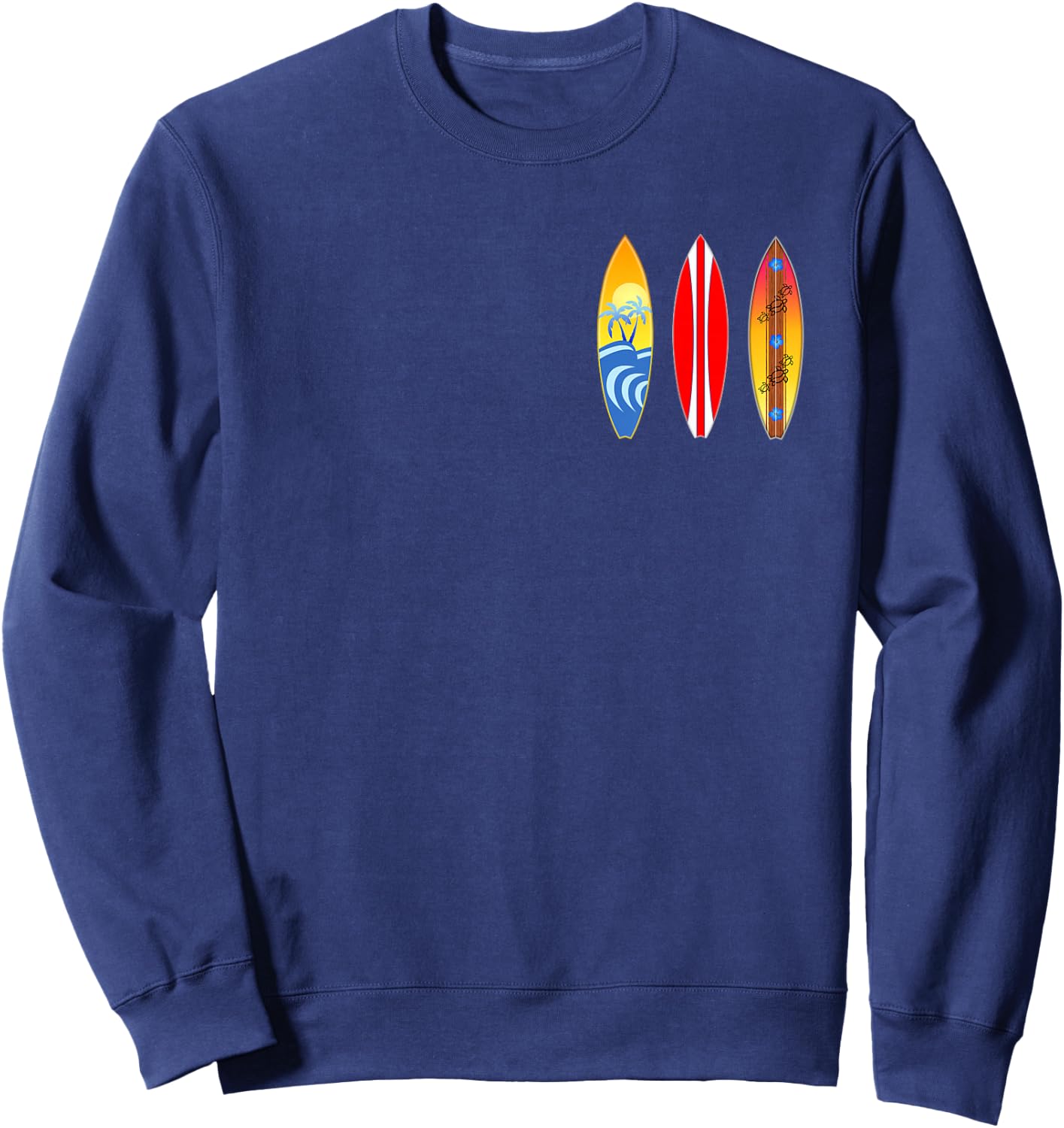 Hawaii Island State Flag Water Sports (2-Sided) Sweatshirt - Sweatshirt | Navy