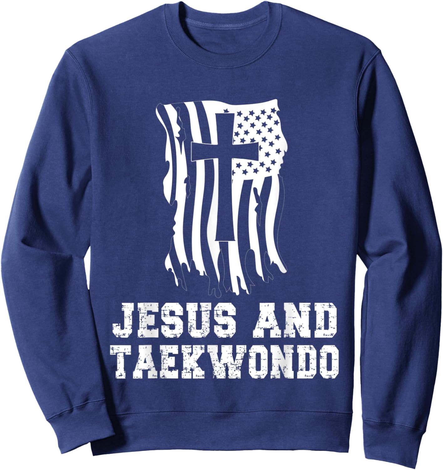 Jesus And Taekwondo Instructor Christian Martial Arts Fan Sweatshirt - Sweatshirt | Navy