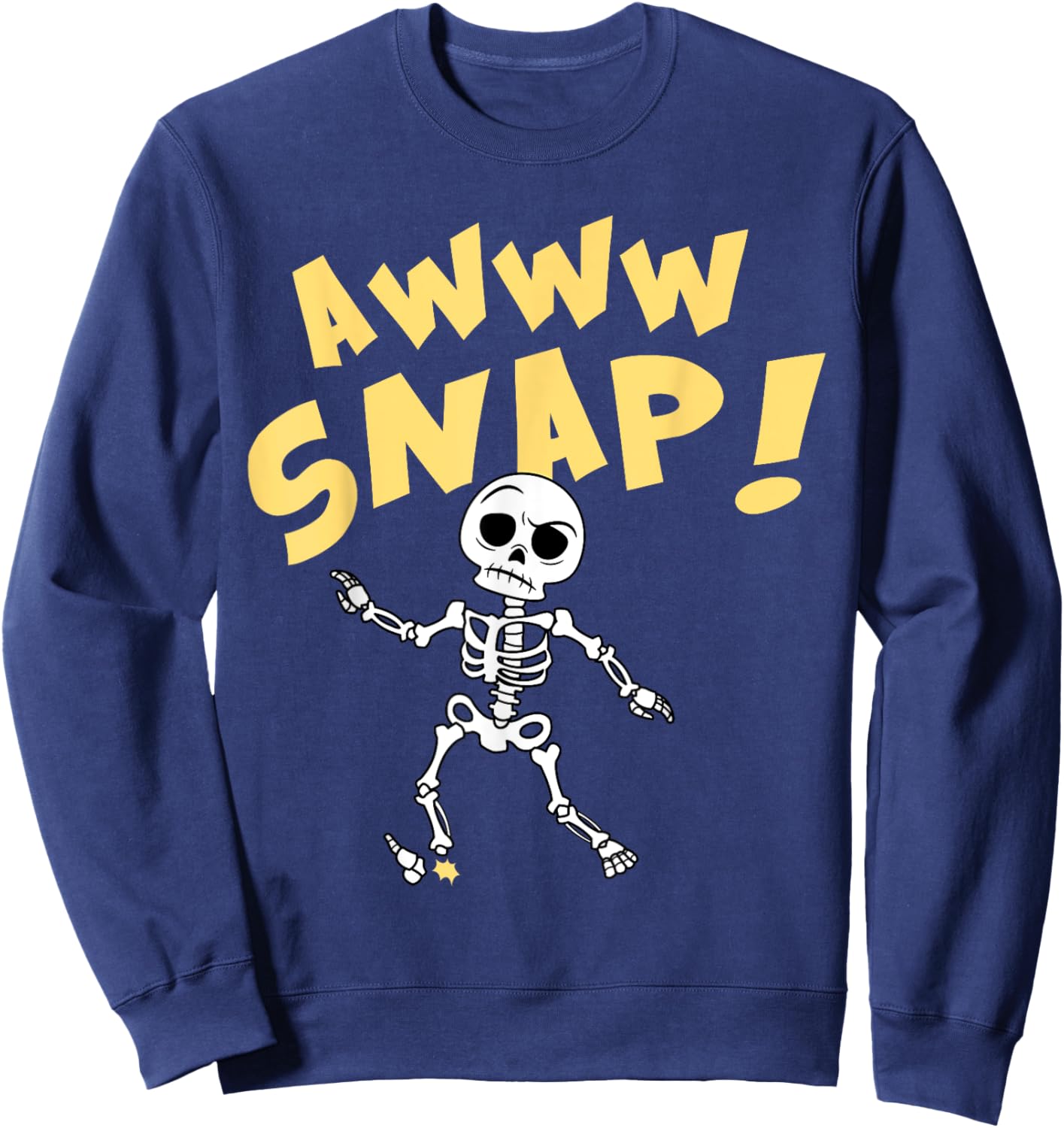 Funny Broken Bone Foot Skeleton Surgery Gift Men Women Kids Sweatshirt - Sweatshirt | Navy
