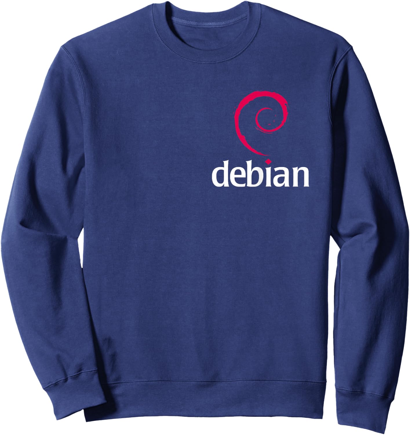 Linux Debian lovers Spiral Logo Open Source Os Sweatshirt - Sweatshirt | Navy