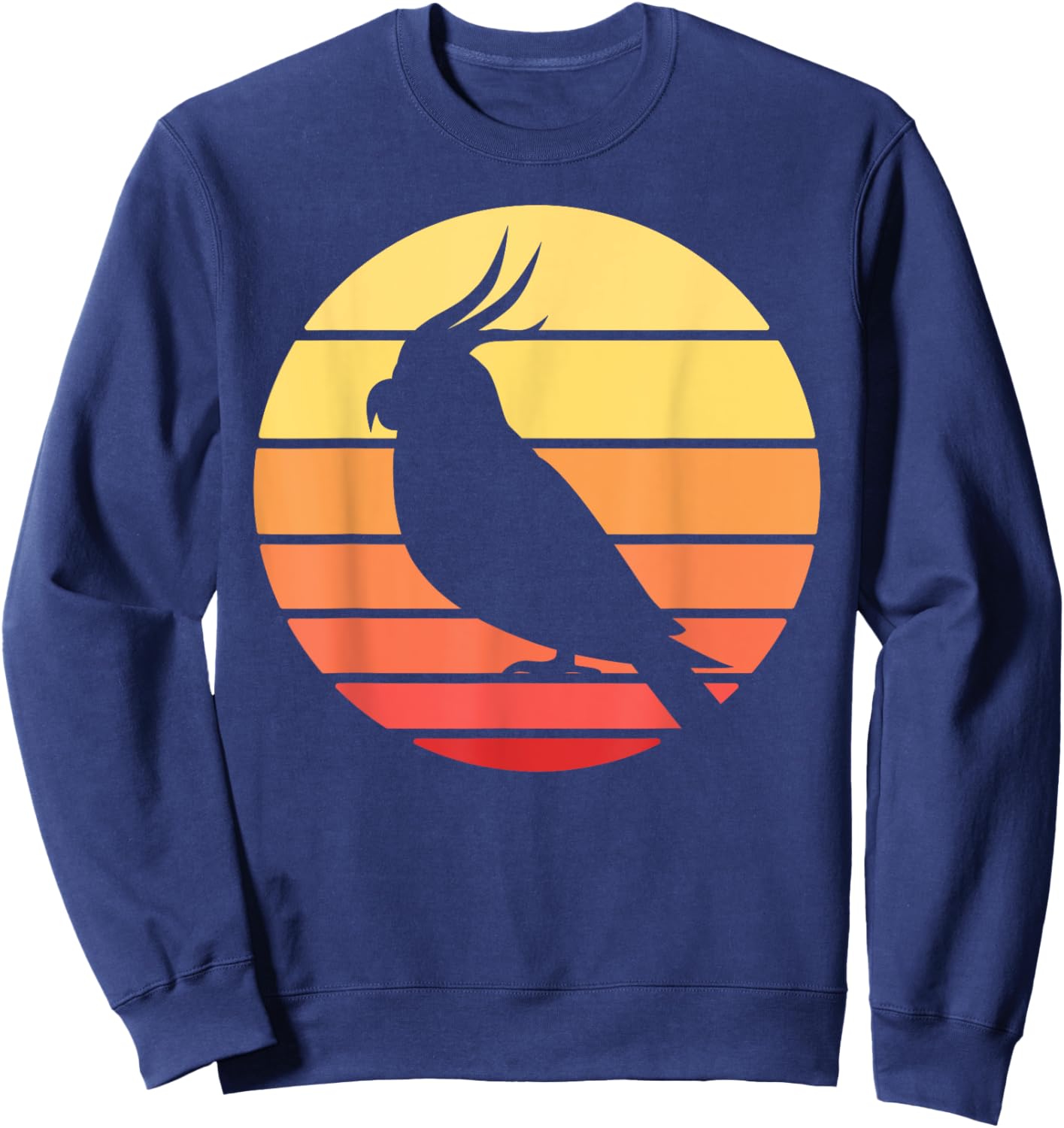 Retro Cockatiel Shirt Women Kids Parrot Bird Lover Sweatshirt - Sweatshirt | Navy