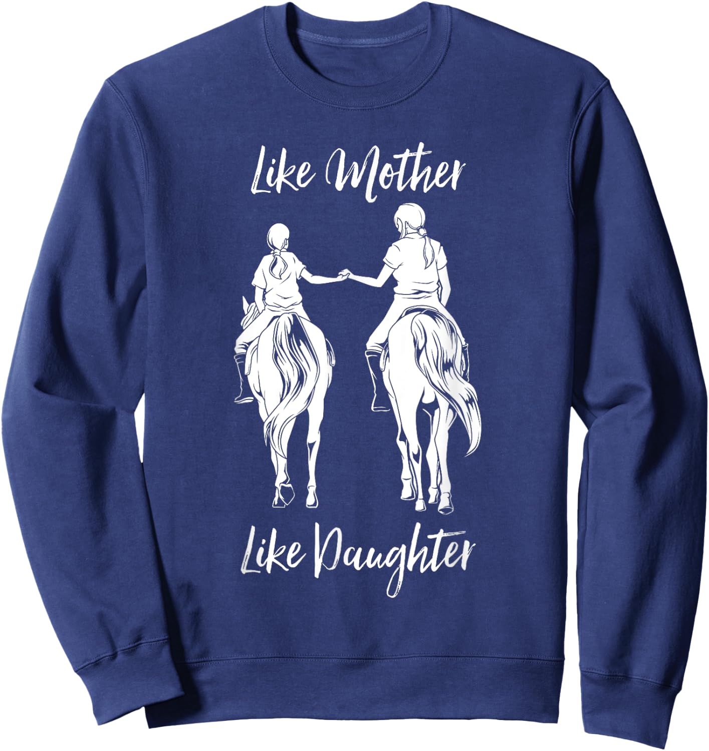 Horse Riding - Mom and Daughter Sweatshirt - Sweatshirt | Navy