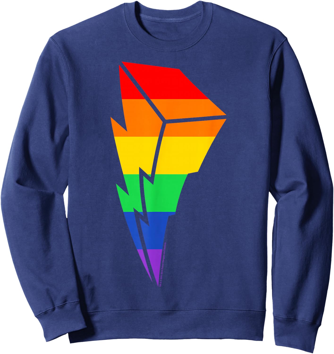 Power Rangers Pride Bolt Rainbow Sweatshirt - Sweatshirt | Navy