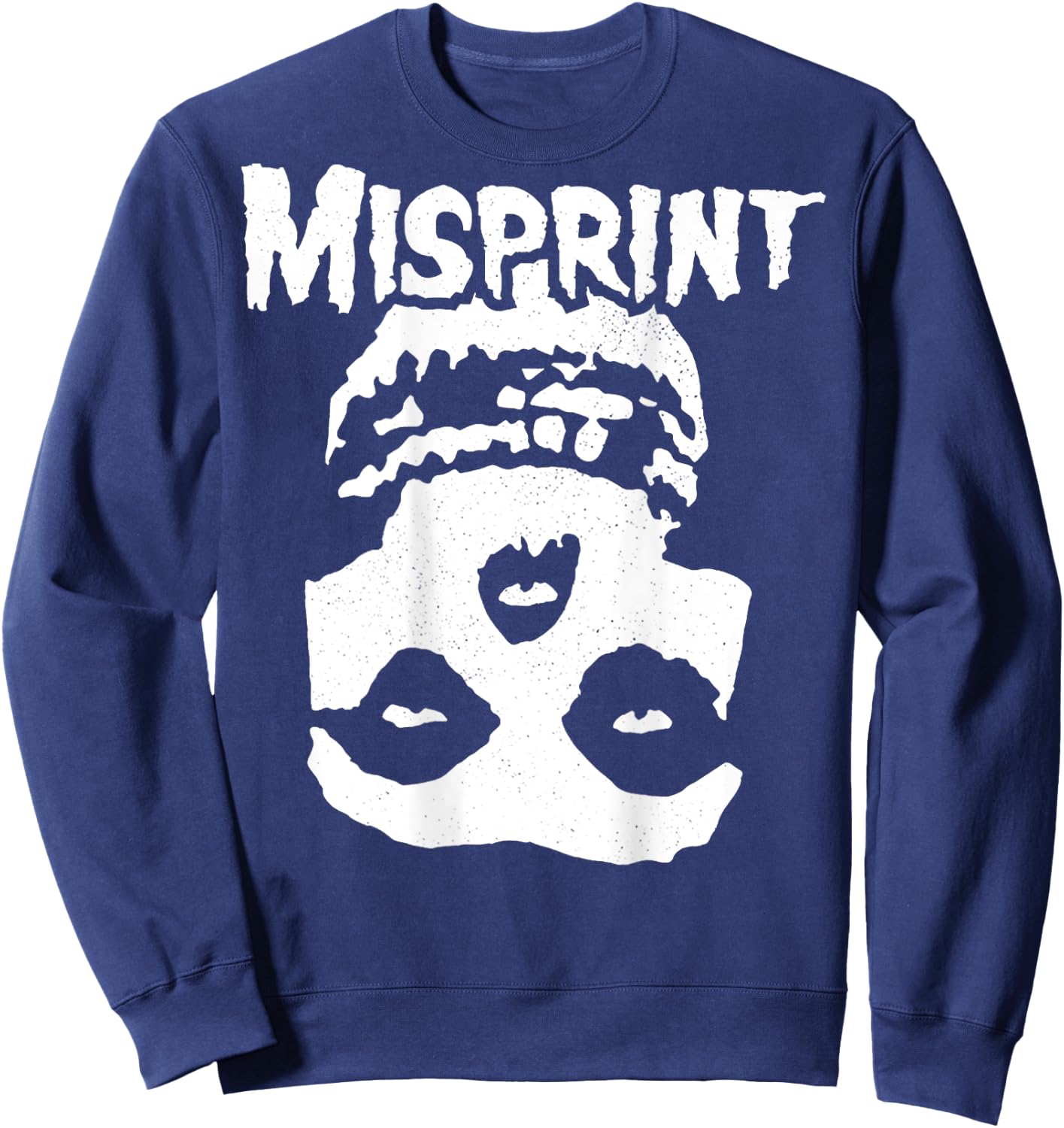 Misprint Skull (on back) Sweatshirt - Sweatshirt | Navy