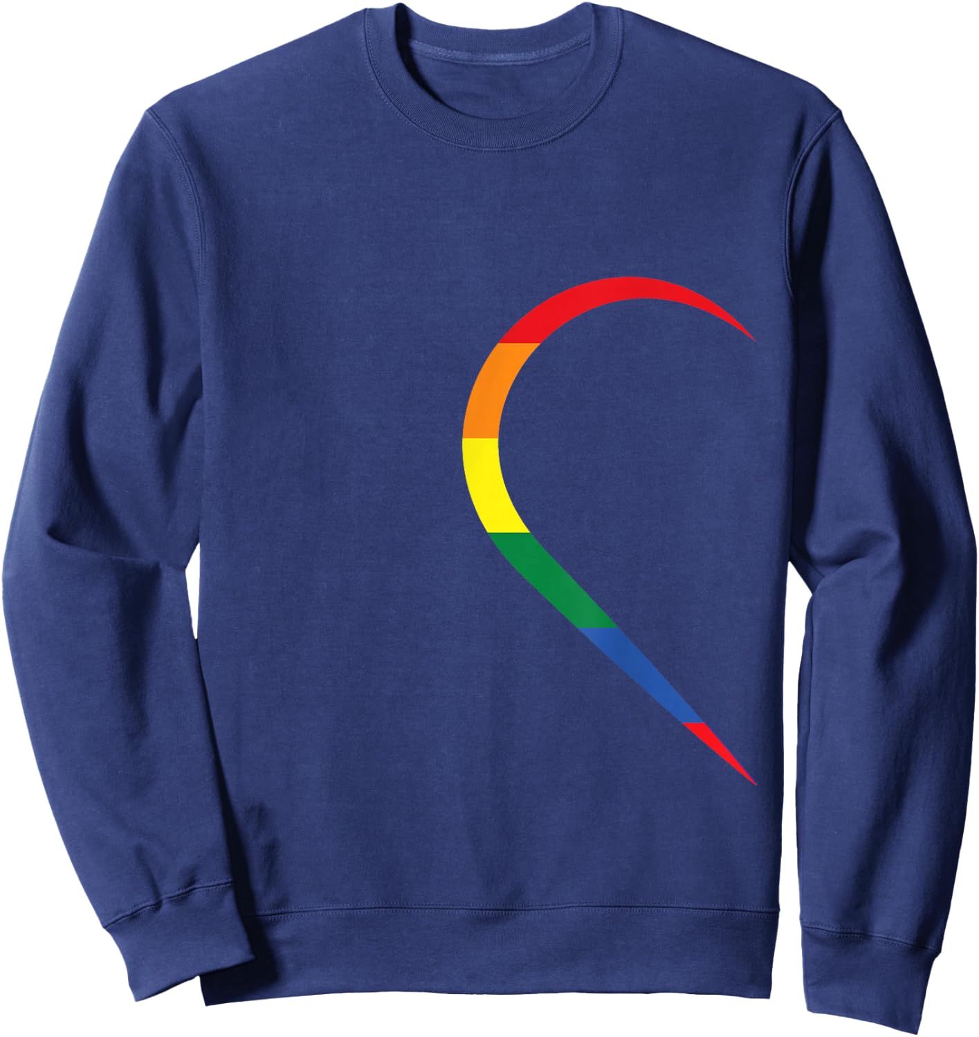 LGBT Half Heart Love Couple Gay Pride Month Sweatshirt - Sweatshirt | Navy