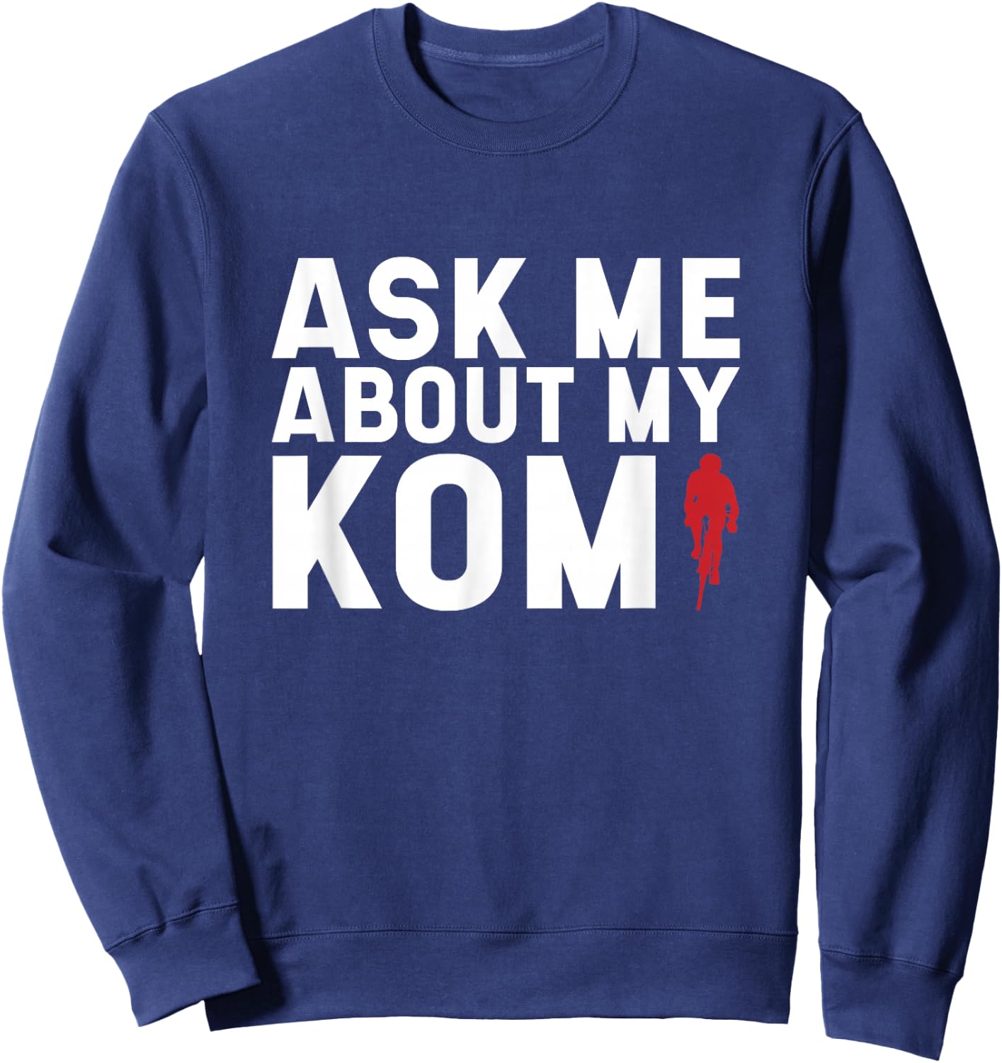 King Of Mountains KOM Road Bike Jersey Men's Road Cyclist Sweatshirt - Sweatshirt | Navy