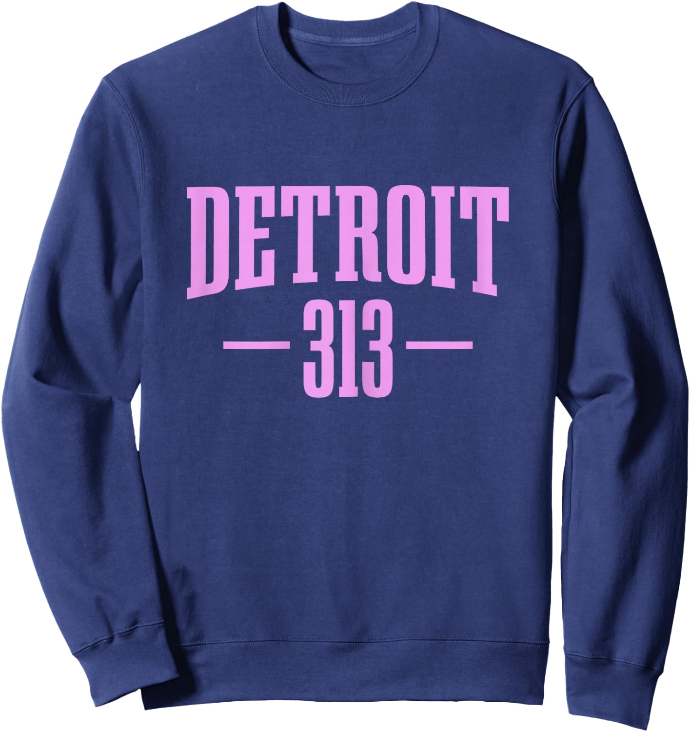 Detroit Michigan 313 Area Code Pride Retro Sweatshirt - Sweatshirt | Navy