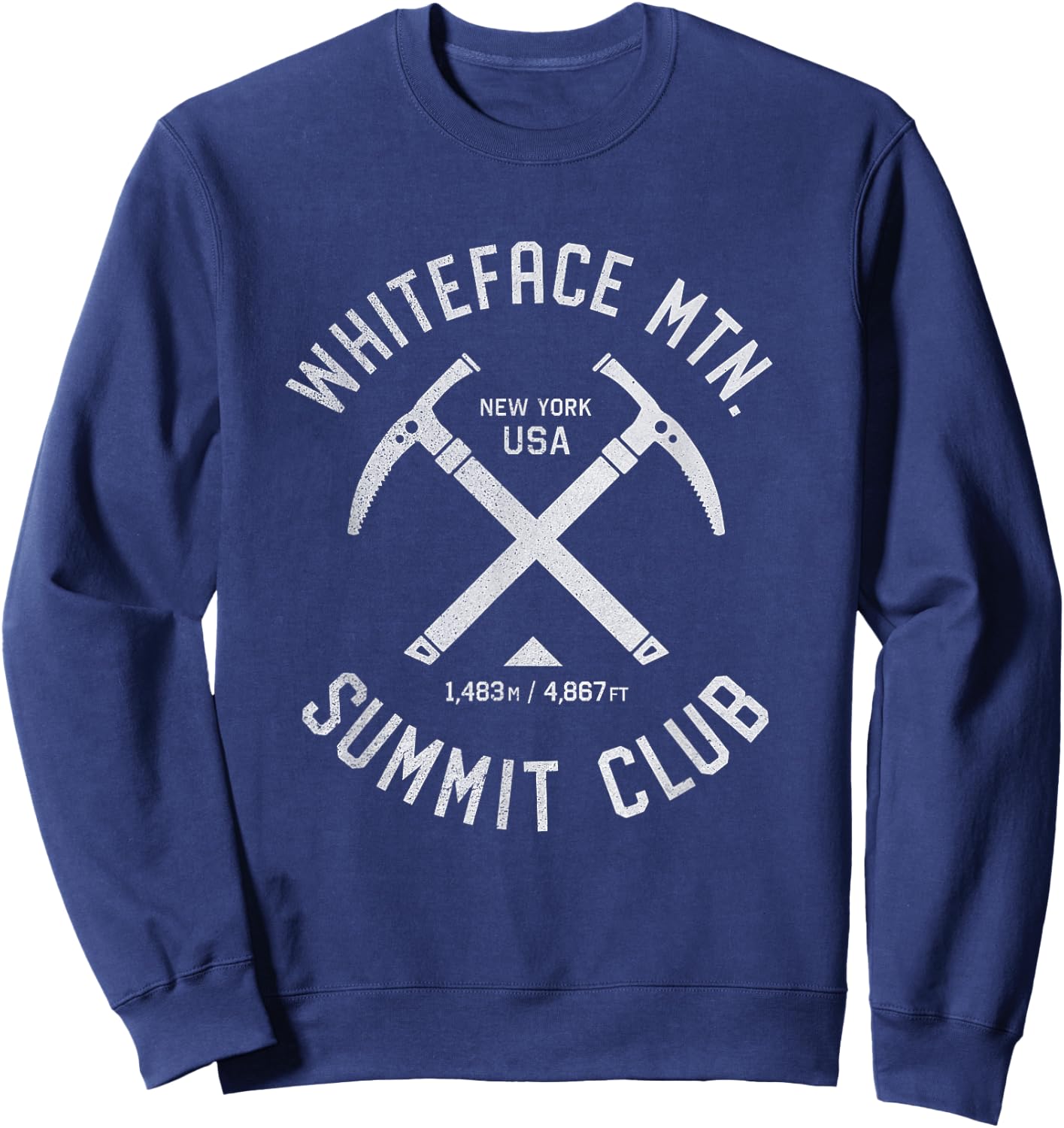 Whiteface Mountain Summit Club | I climbed Whiteface Mount Sweatshirt - Sweatshirt | Navy