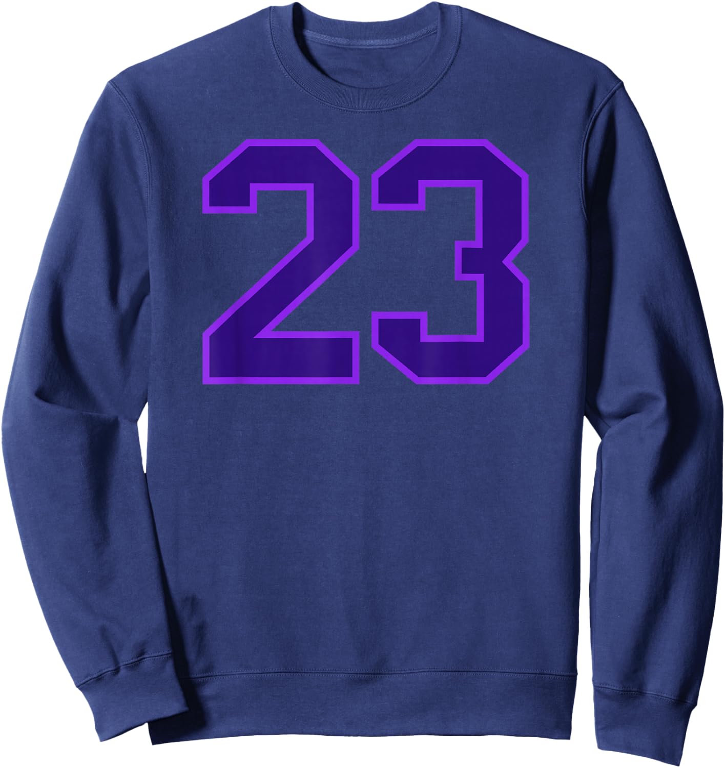 Purple Sports Team Number 23 Sweatshirt - Sweatshirt | Navy