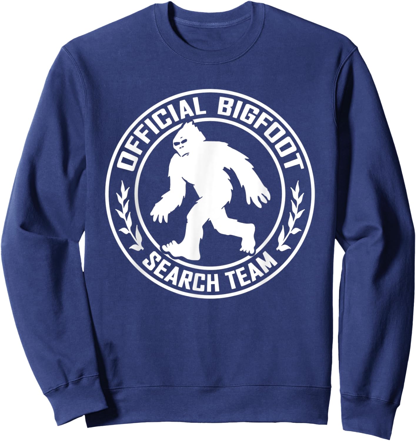 Bigfoot Search Team Black Shirt Sasquatch Yeti Grassman Sweatshirt - Sweatshirt | Navy