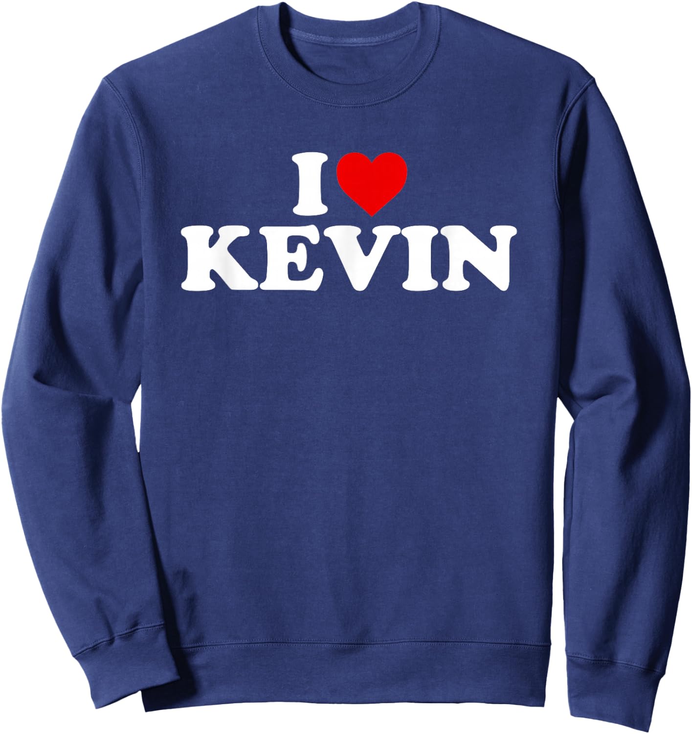 I Love Kevin - Heart Sweatshirt - Sweatshirt | Navy